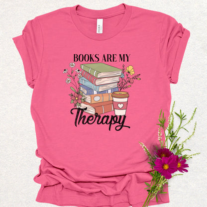 Book Lover's Therapy Tee
