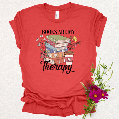 Book Lover's Therapy Tee
