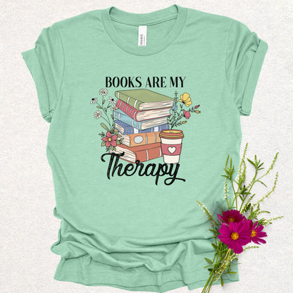 Book Lover's Therapy Tee