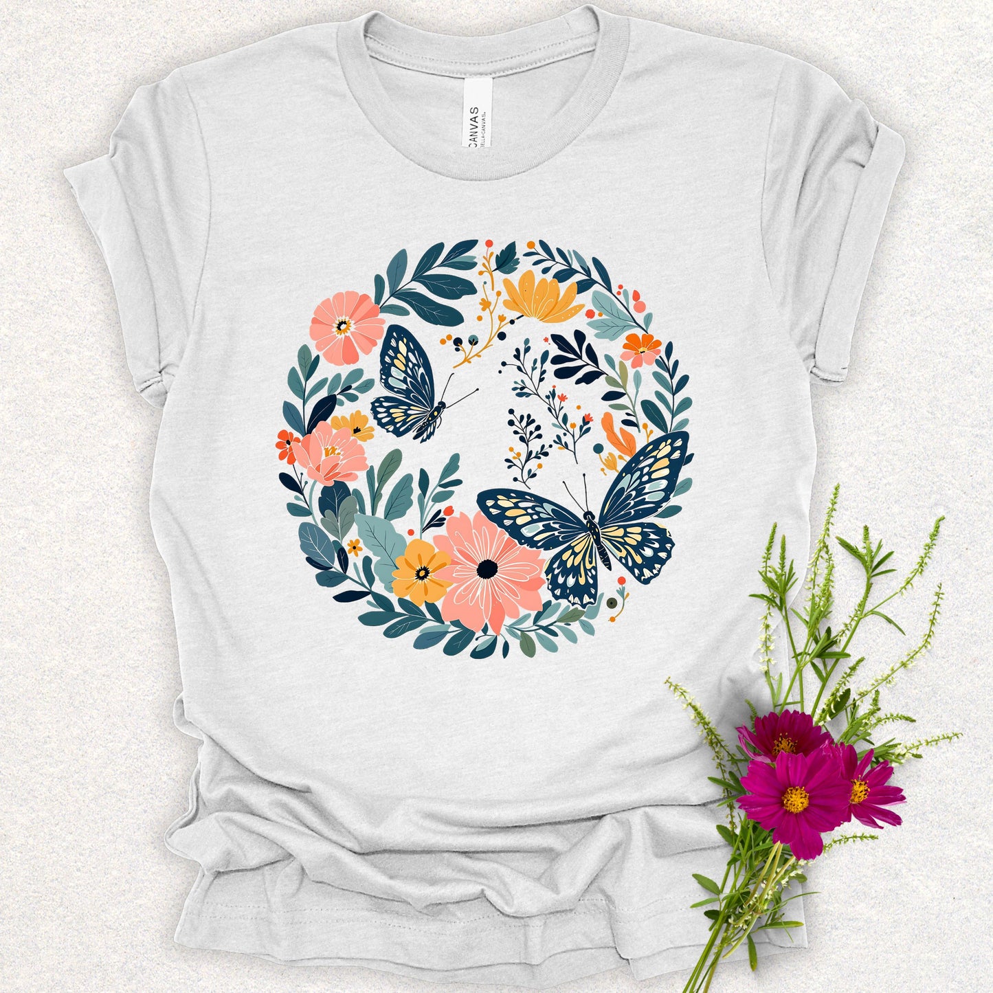 Folk Art Butterfly Bloom Tee