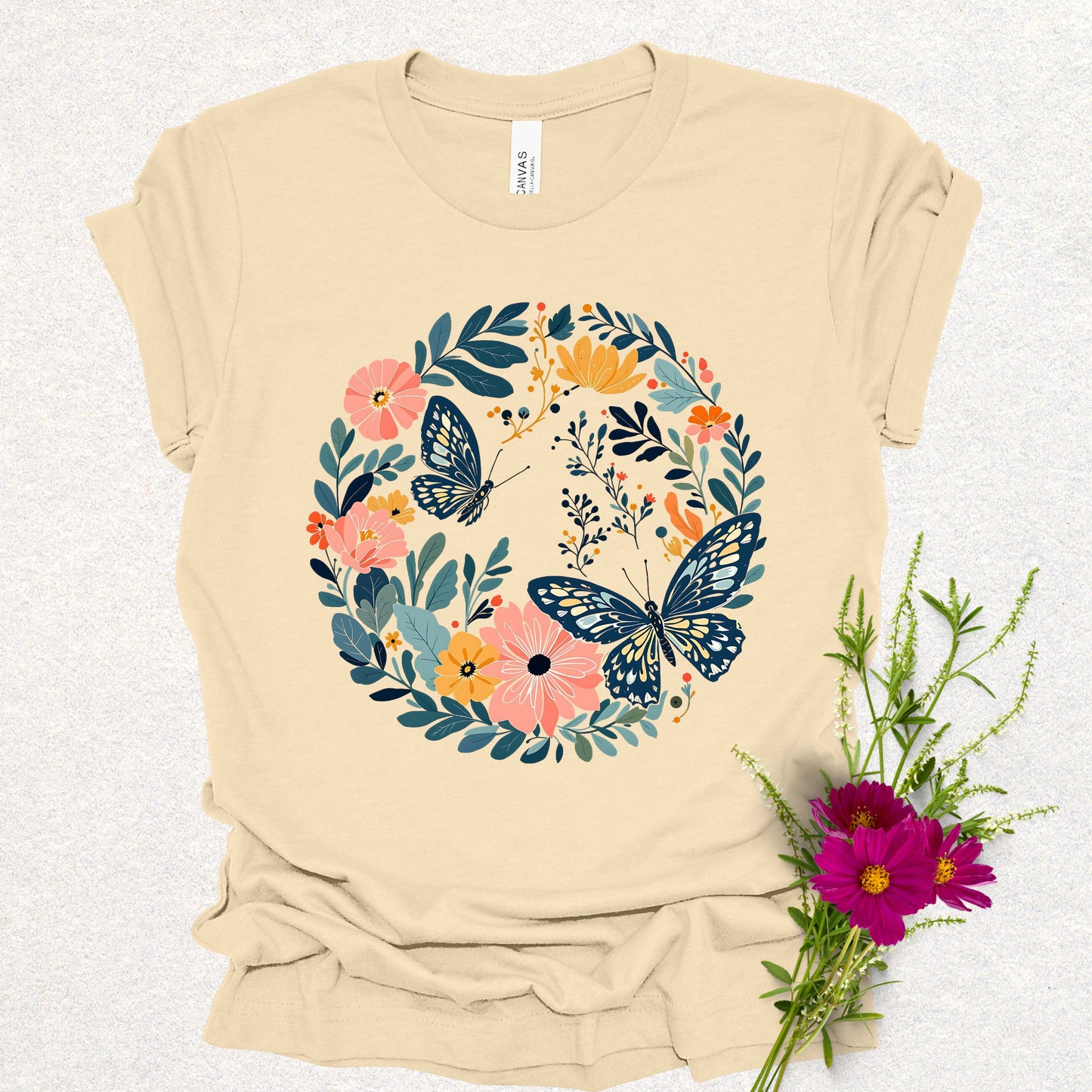 Folk Art Butterfly Bloom Tee