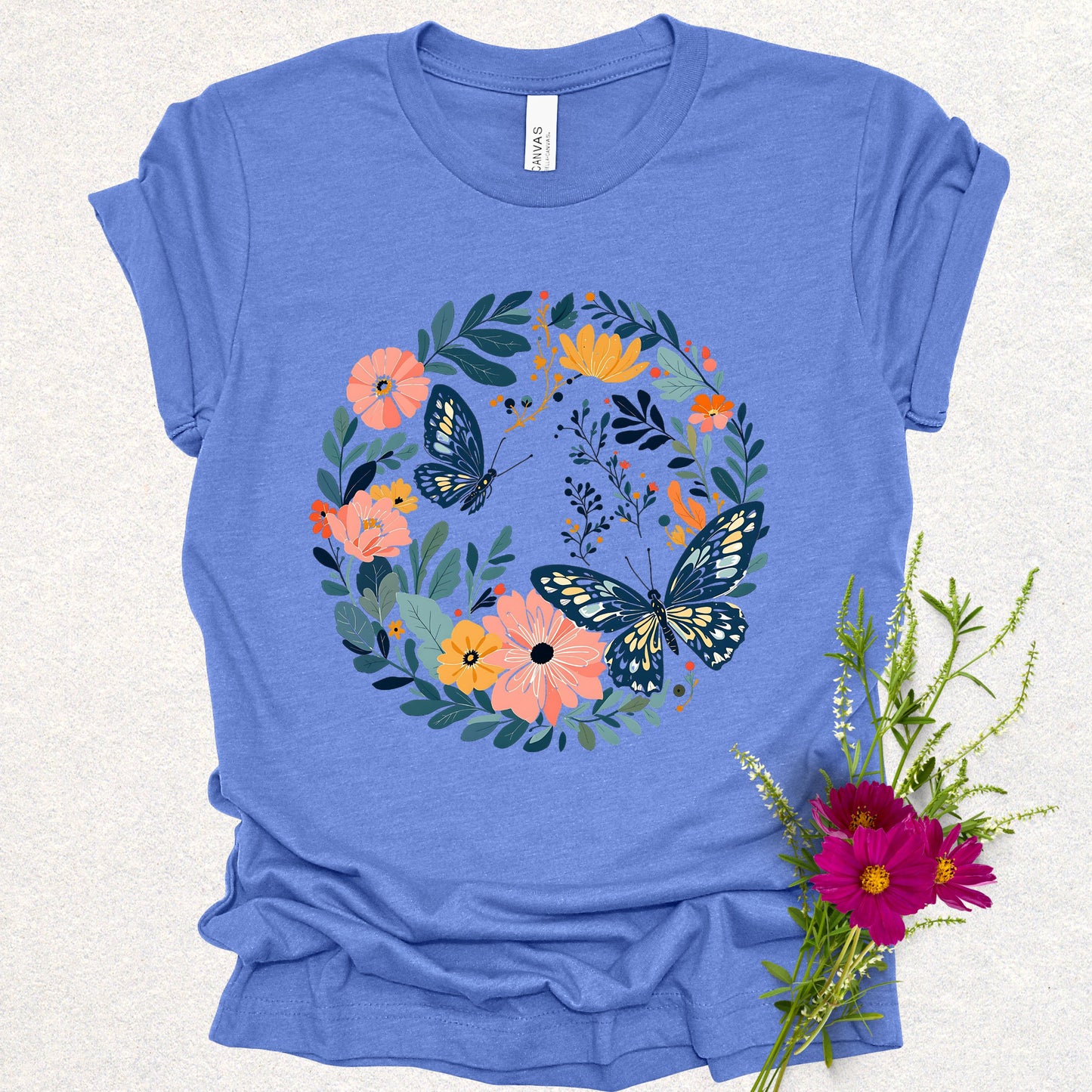 Folk Art Butterfly Bloom Tee