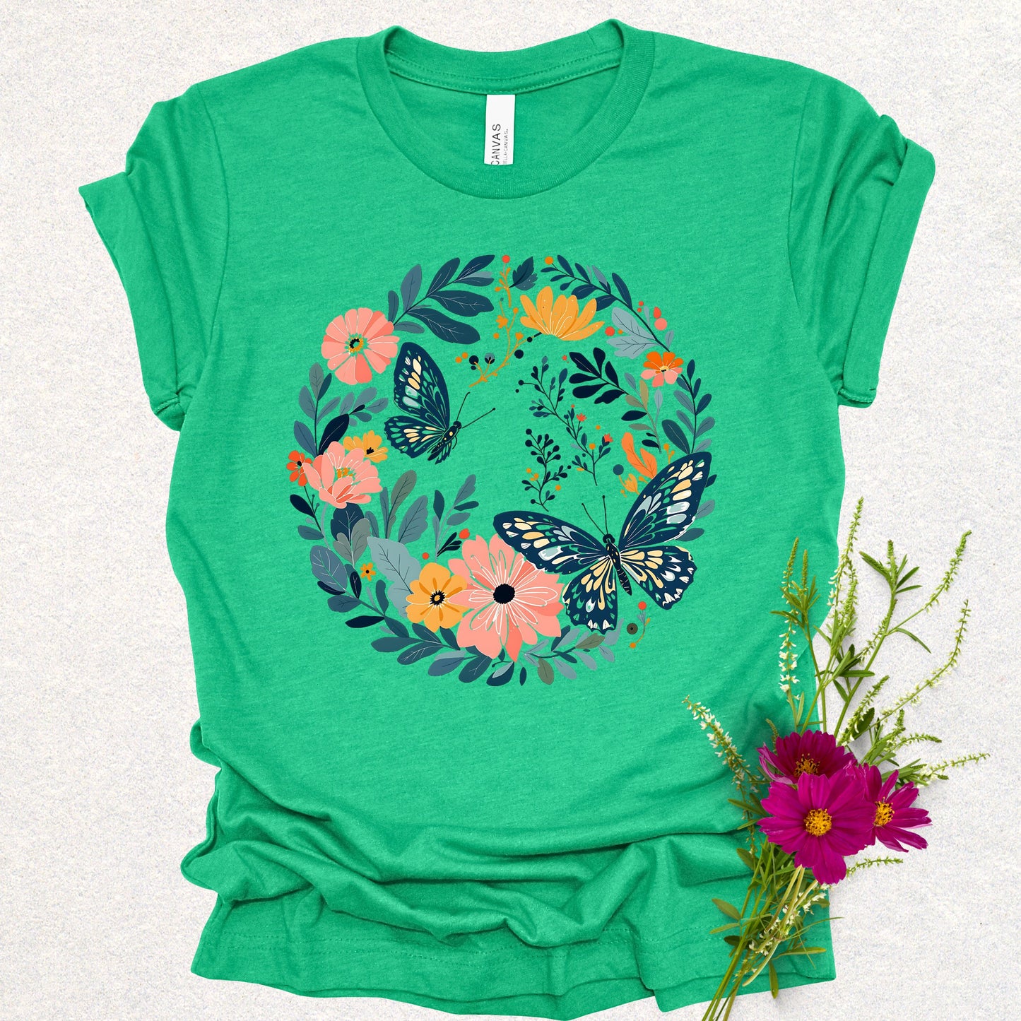 Folk Art Butterfly Bloom Tee