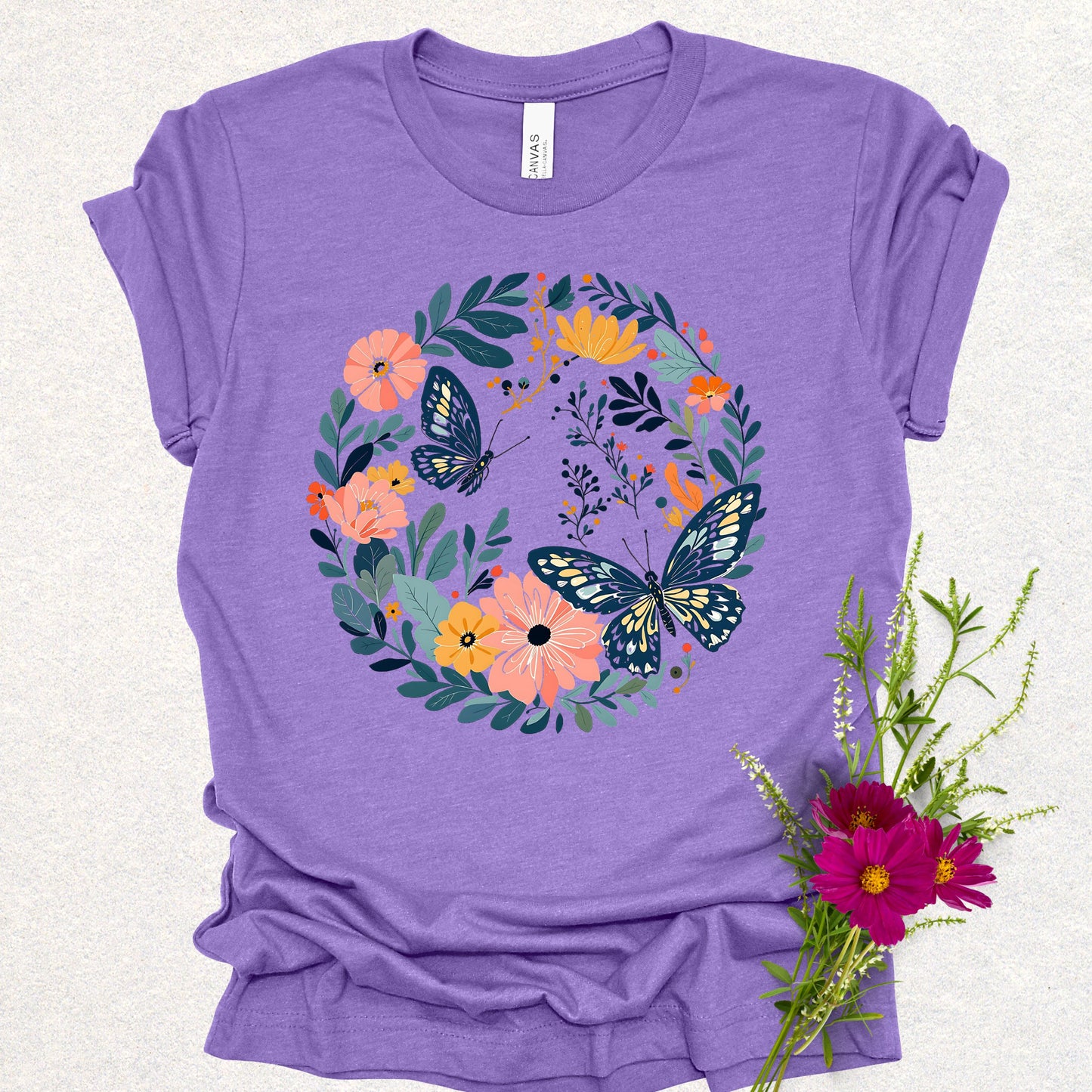 Folk Art Butterfly Bloom Tee