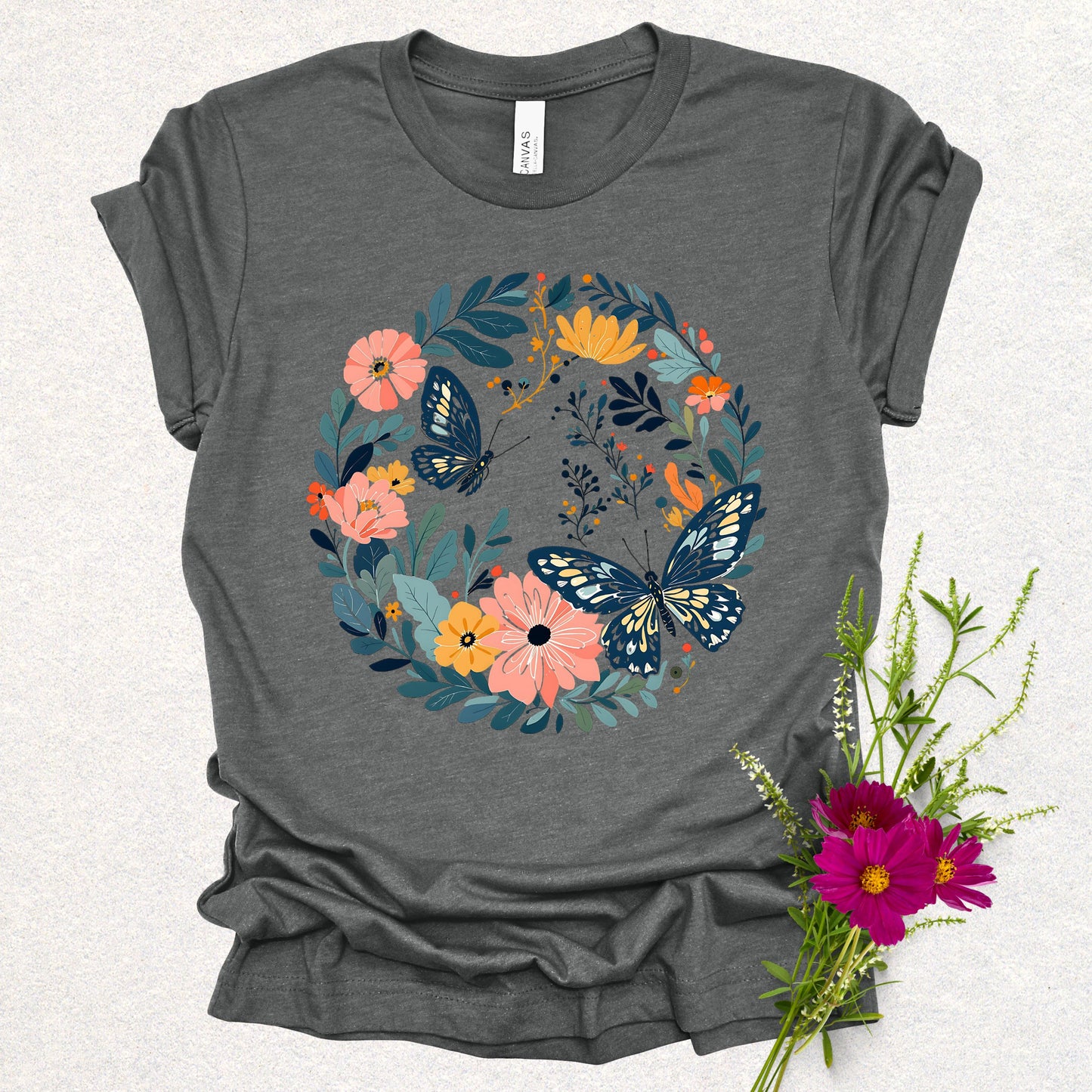 Folk Art Butterfly Bloom Tee