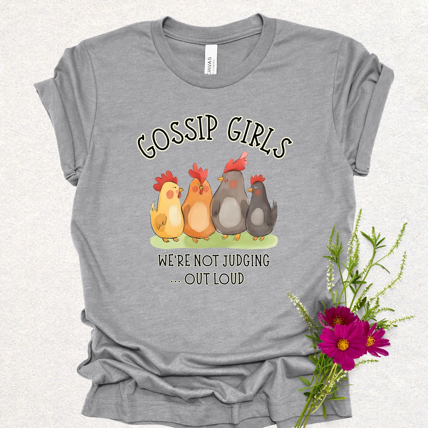 Gossip Girls Chicken Humor Tee