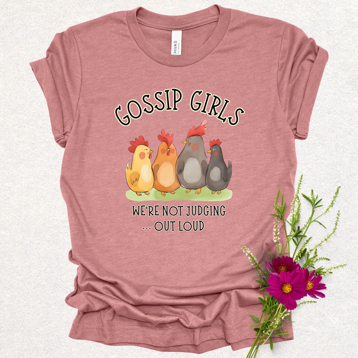 Gossip Girls Chicken Humor Tee