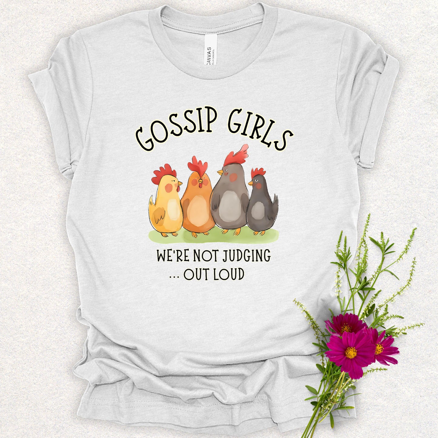 Gossip Girls Chicken Humor Tee