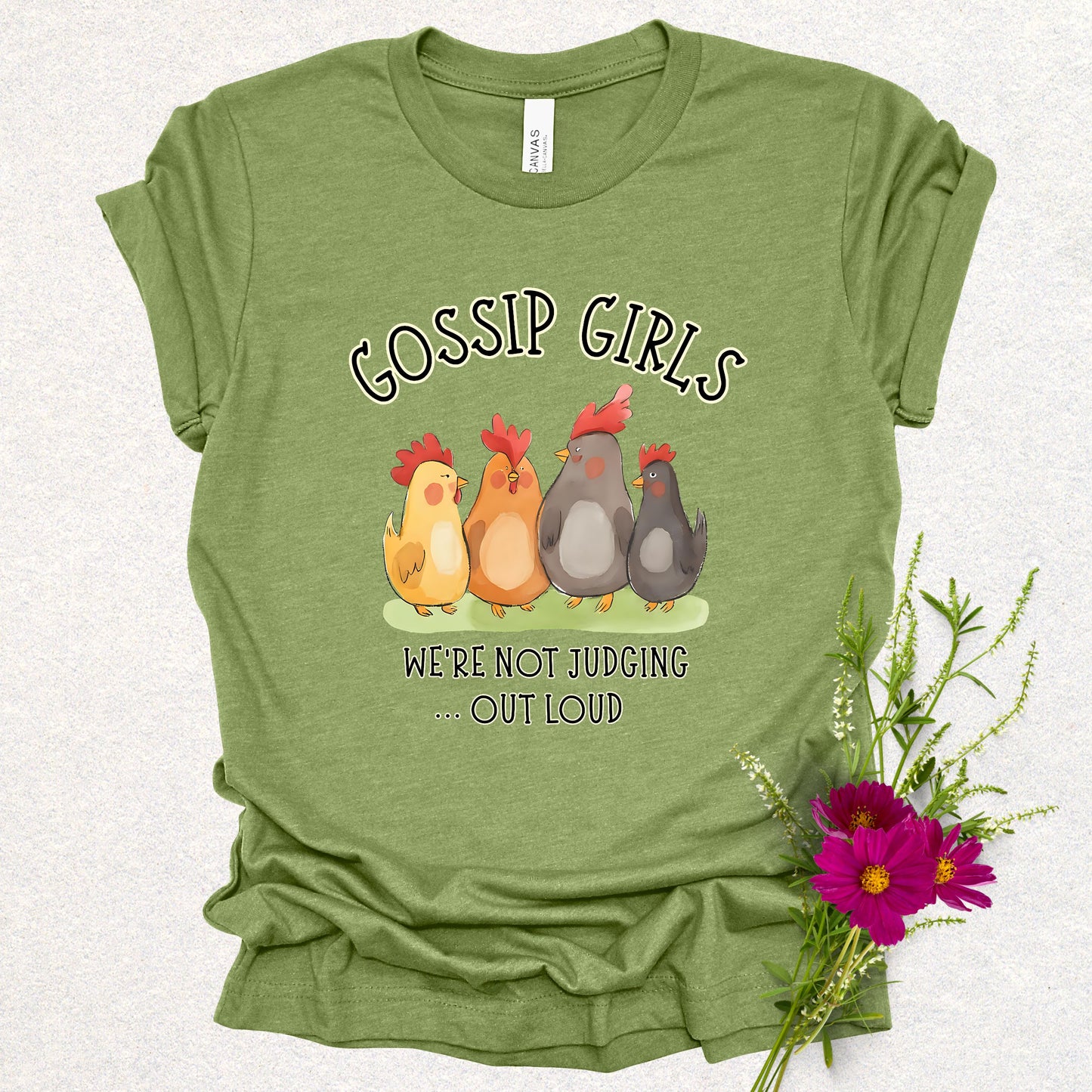 Gossip Girls Chicken Humor Tee