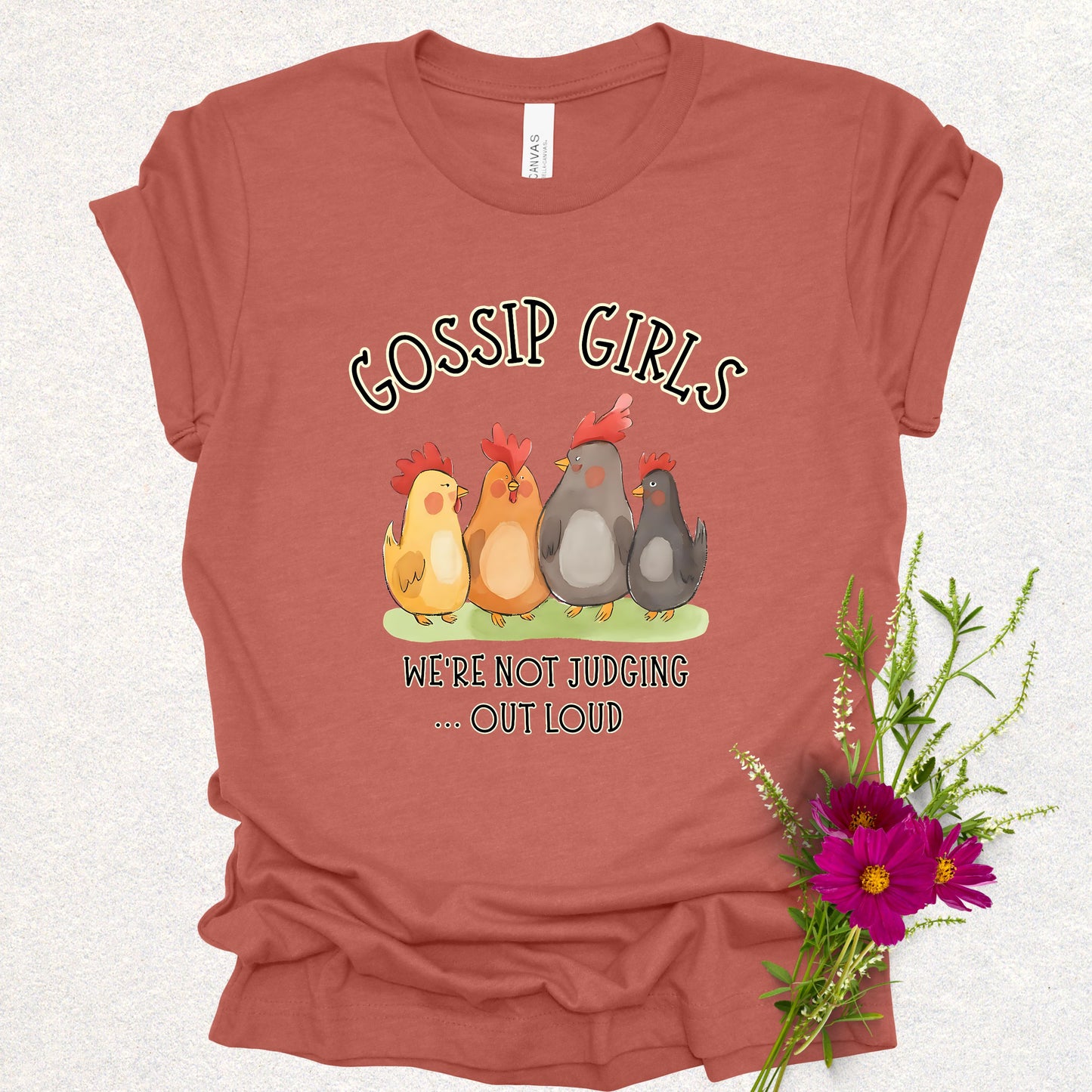Gossip Girls Chicken Humor Tee
