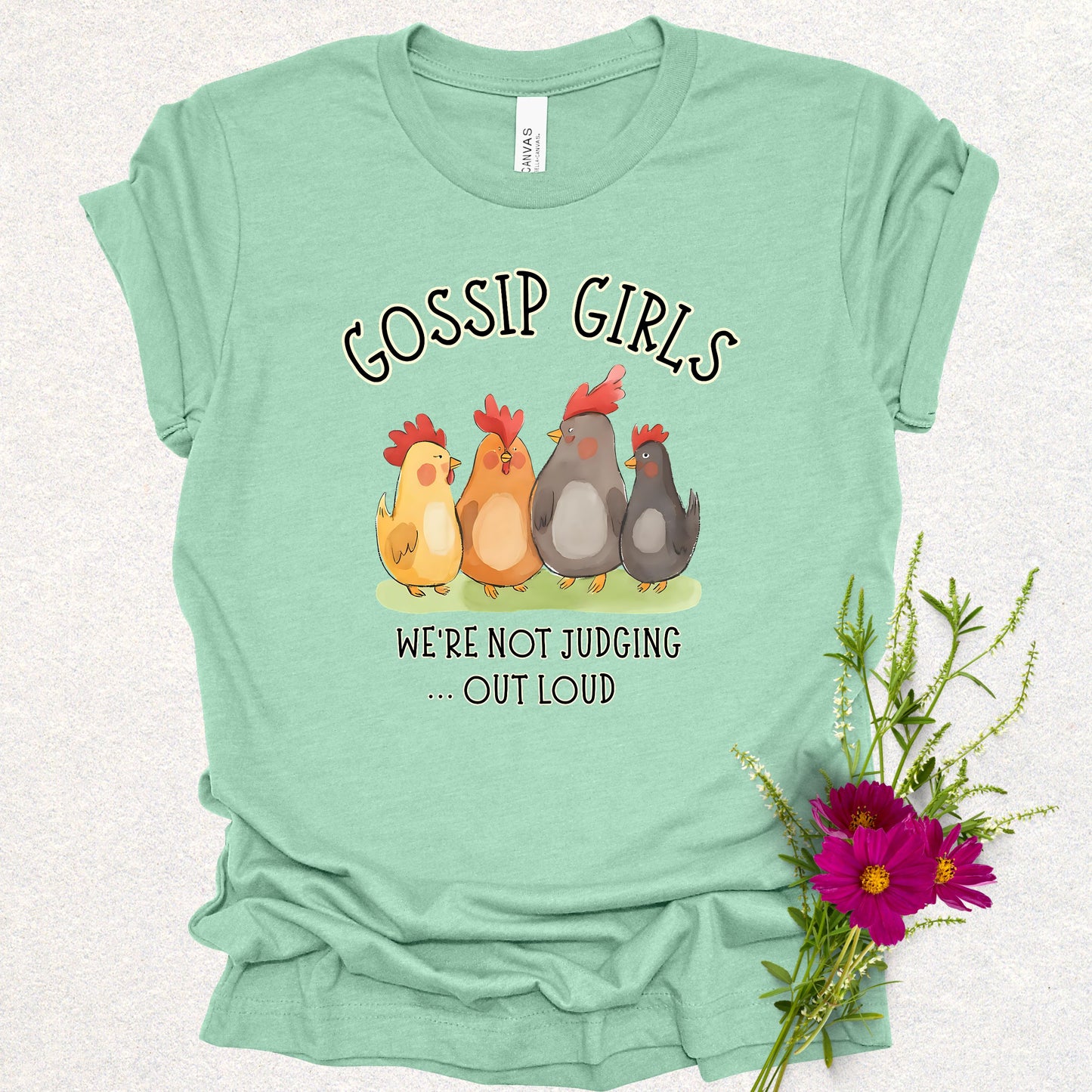 Gossip Girls Chicken Humor Tee