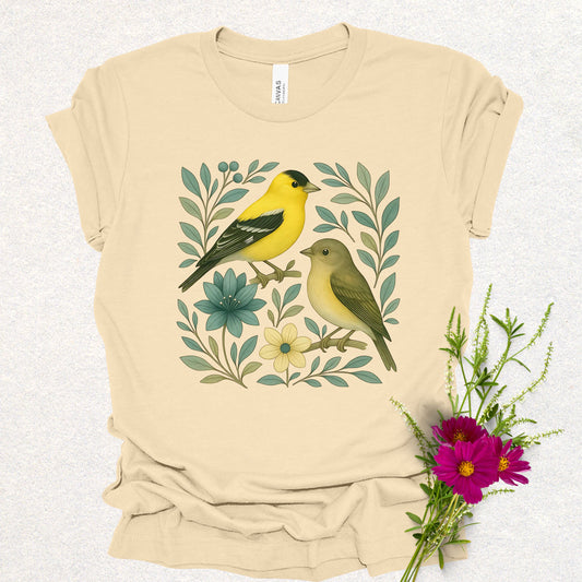 Floral Birds African Goldfinch Tee