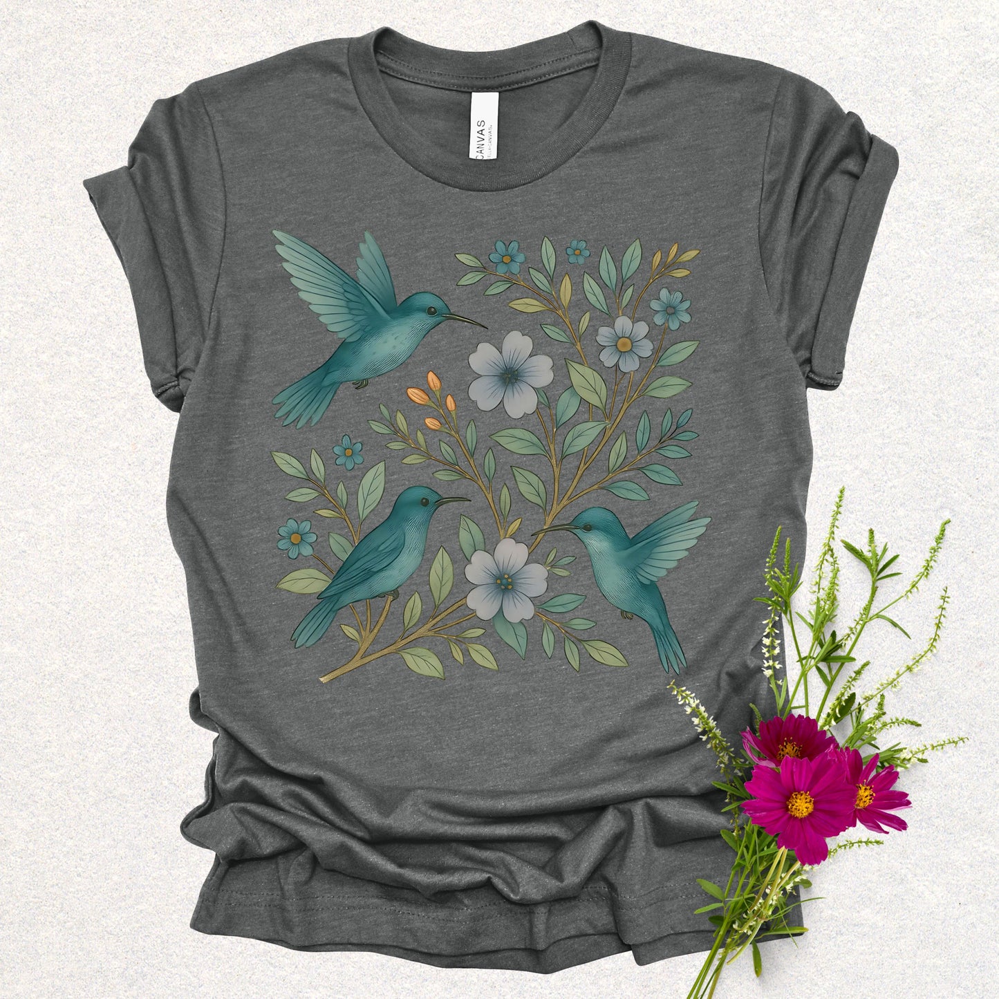 Floral Hummingbirds Tee