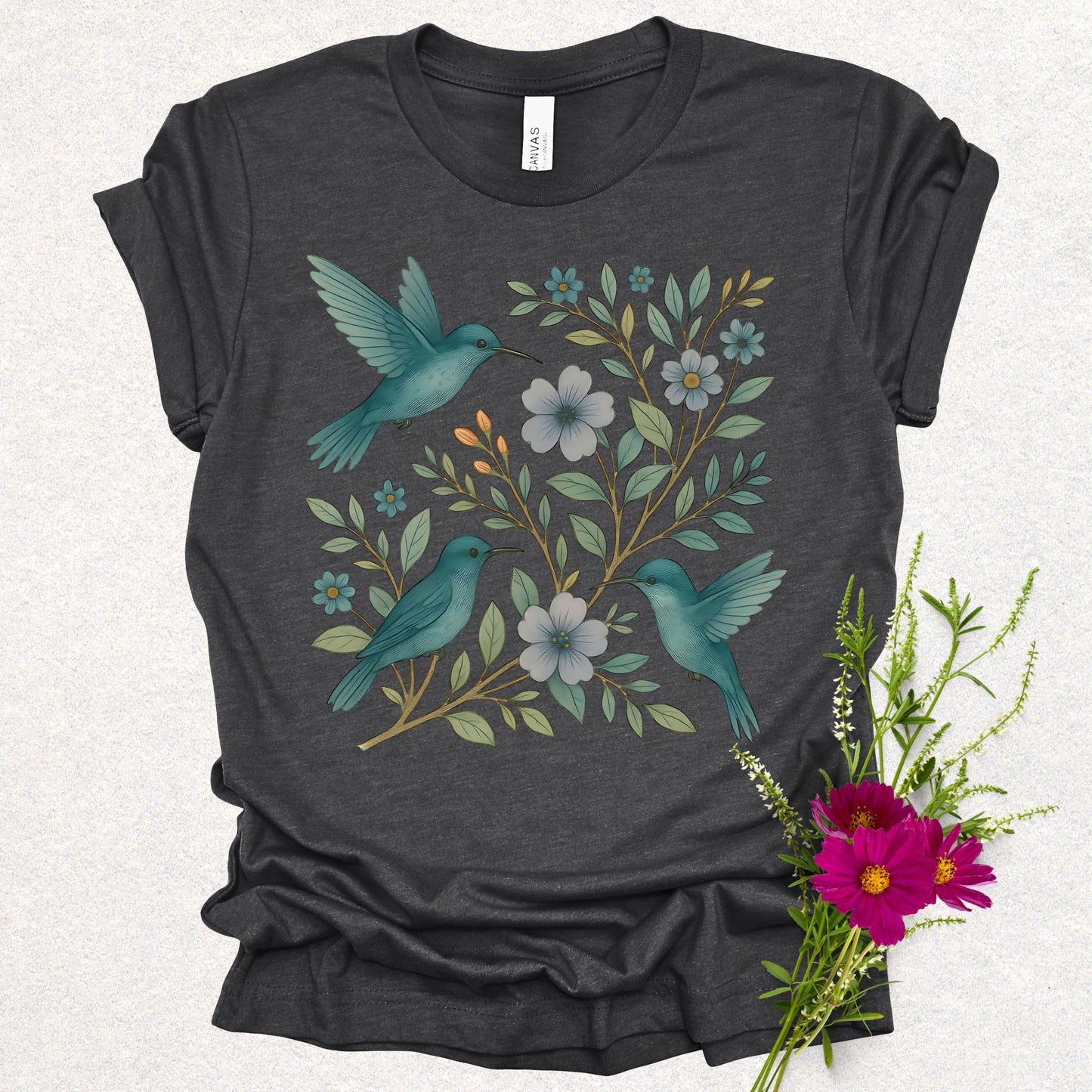 Floral Hummingbirds Tee