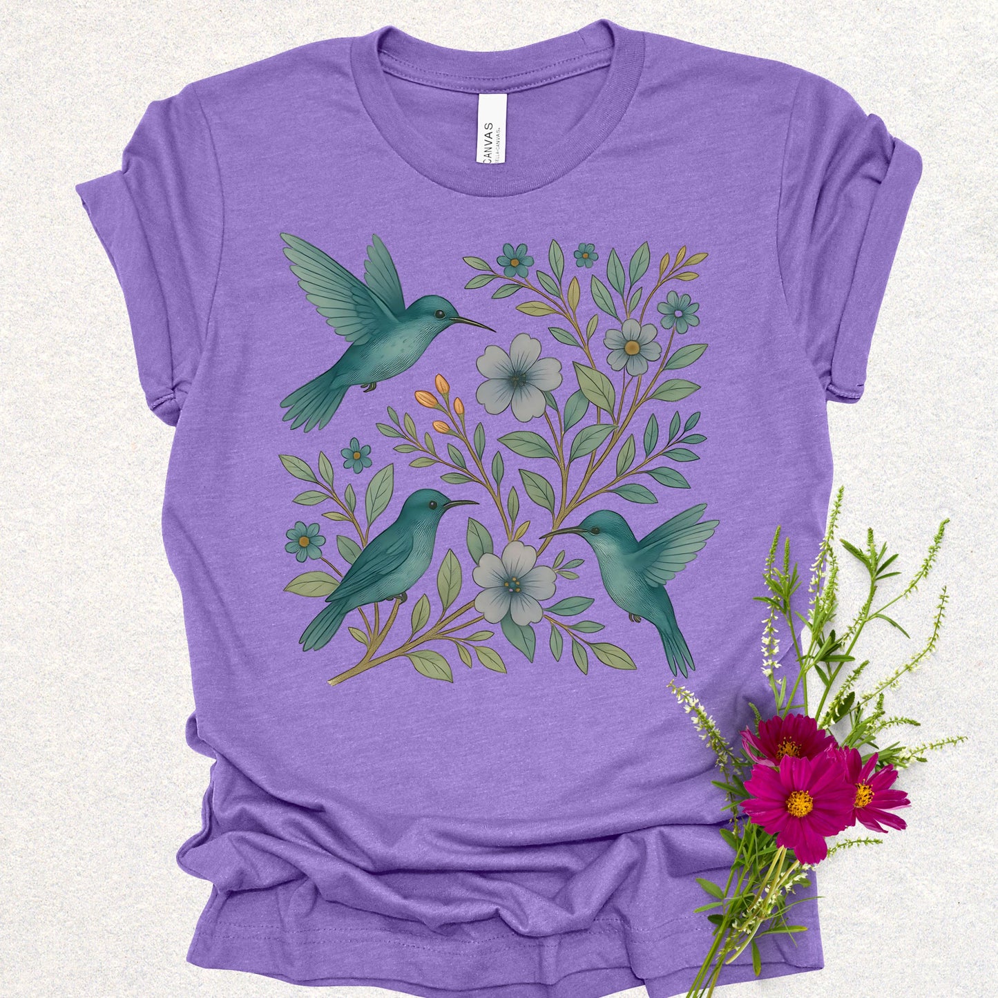 Floral Hummingbirds Tee