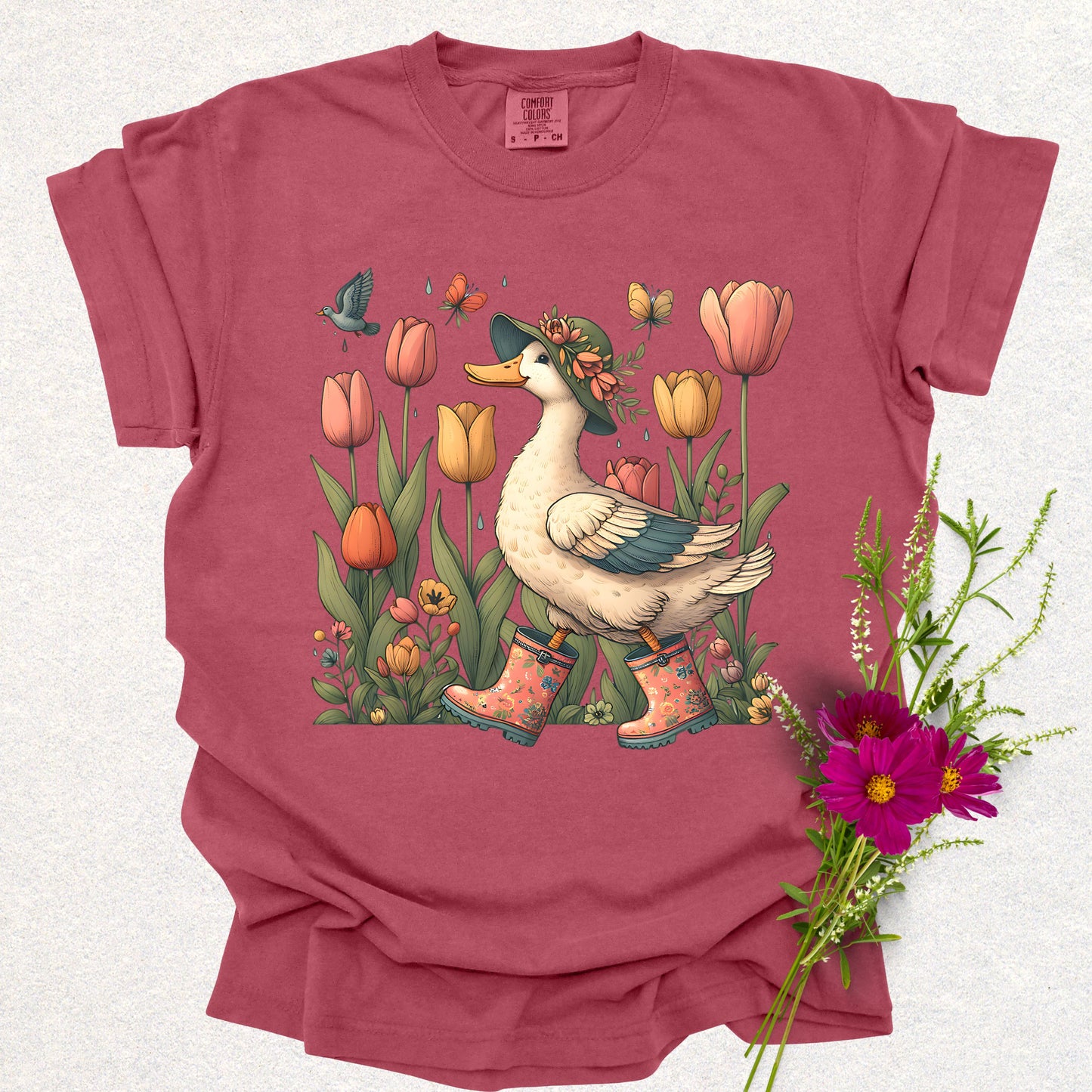 Whimsical Garden Duck Tee