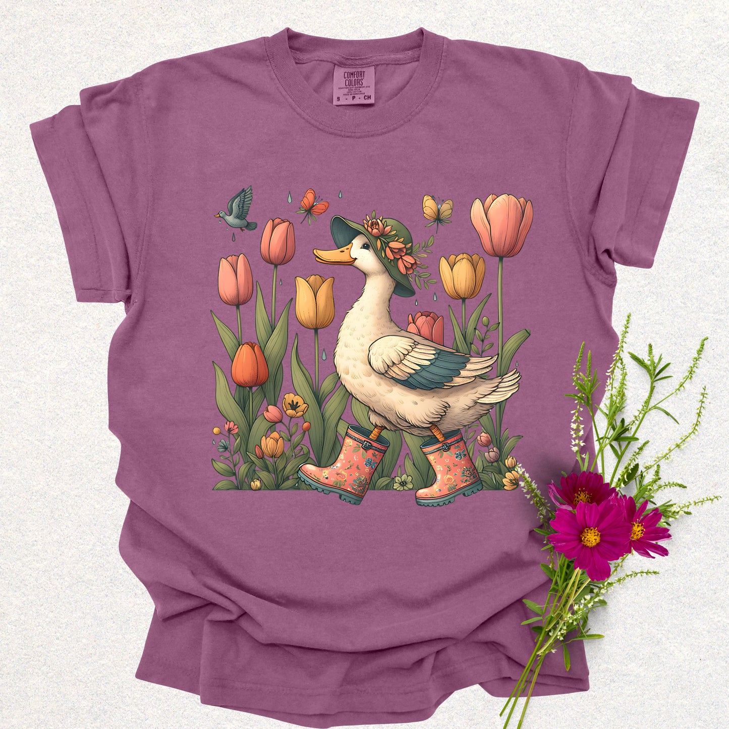 Whimsical Garden Duck Tee