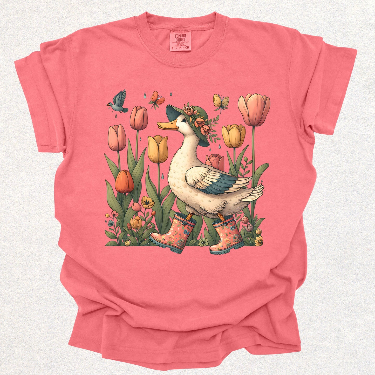 Whimsical Garden Duck Tee