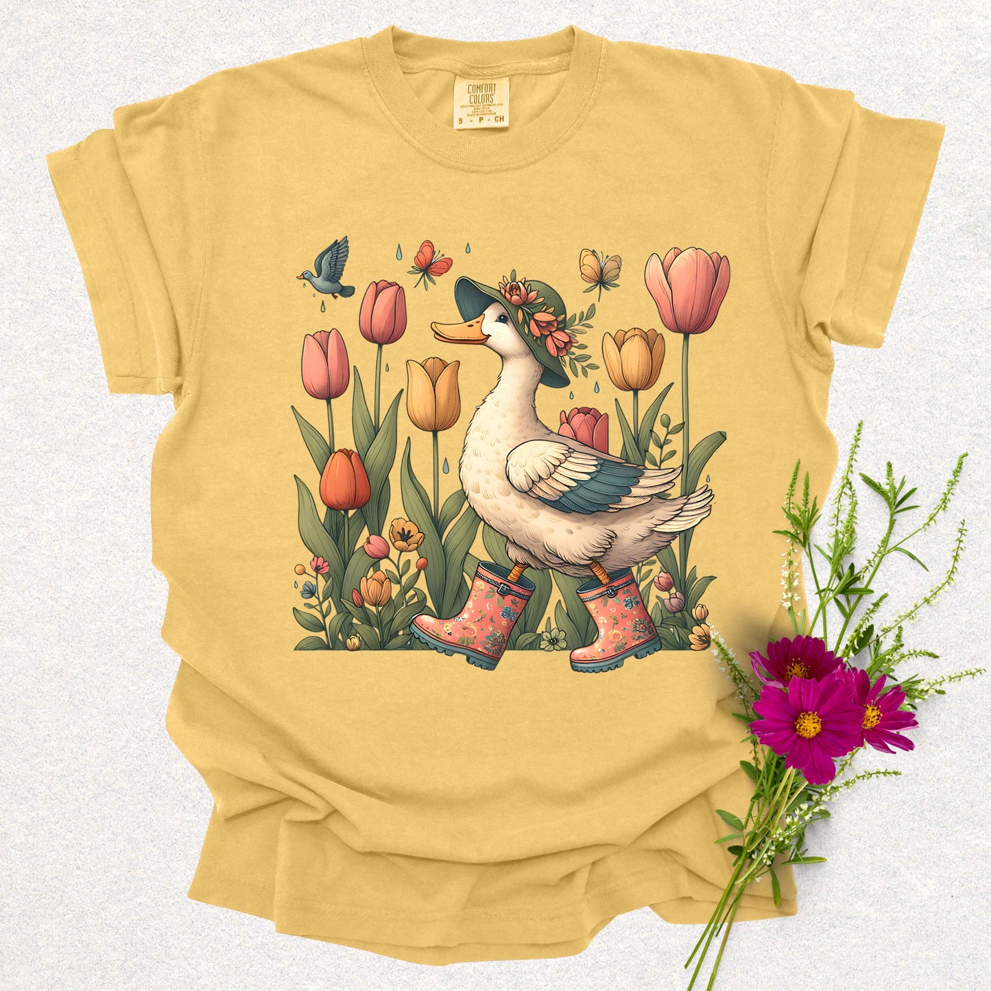 Whimsical Garden Duck Tee