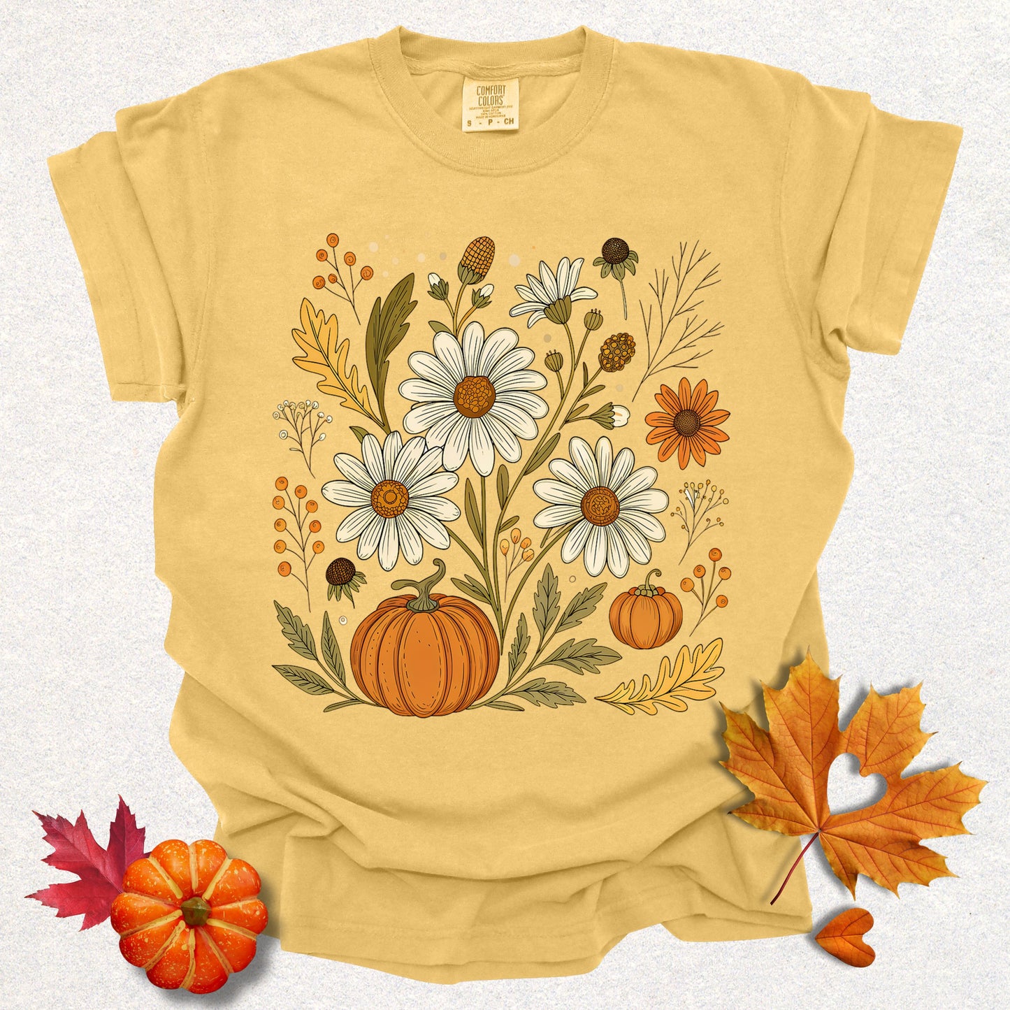 Autumn Floral Pumpkin Tee