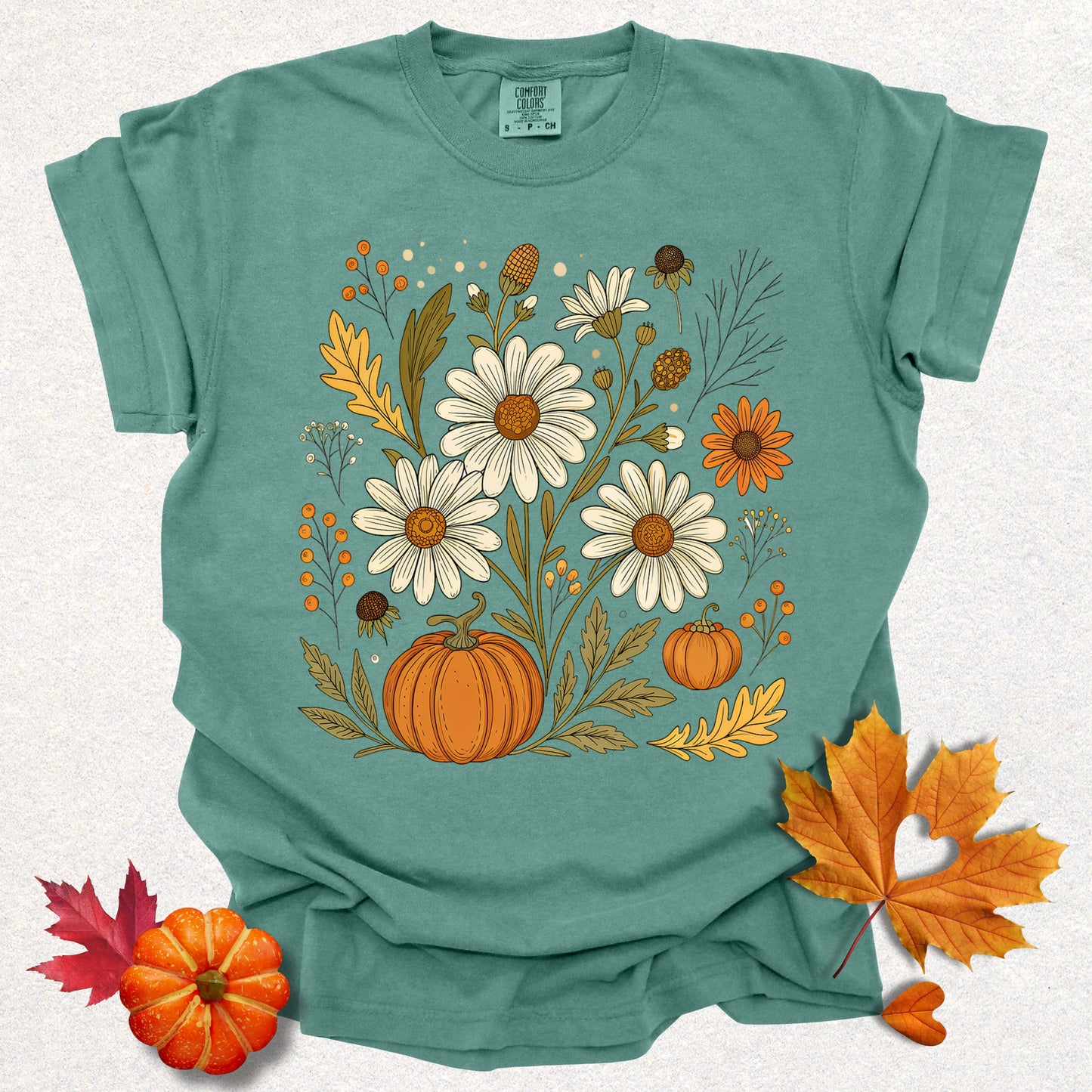 Autumn Floral Pumpkin Tee