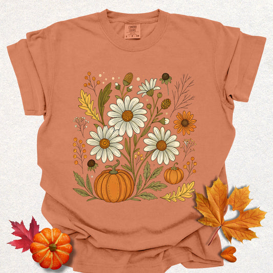 Autumn Floral Pumpkin Tee