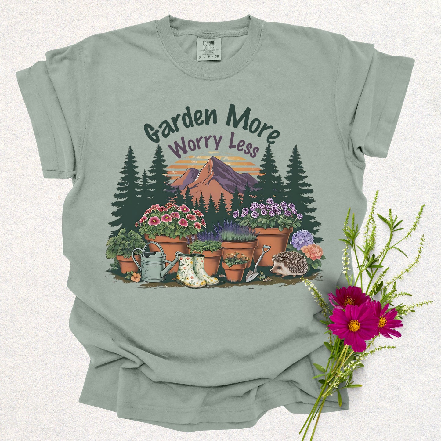 Garden More Worry Less Tee
