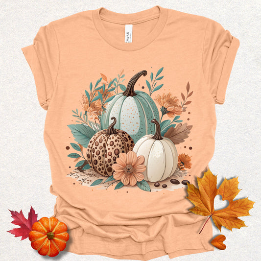 Fall Pumpkin Floral Tee