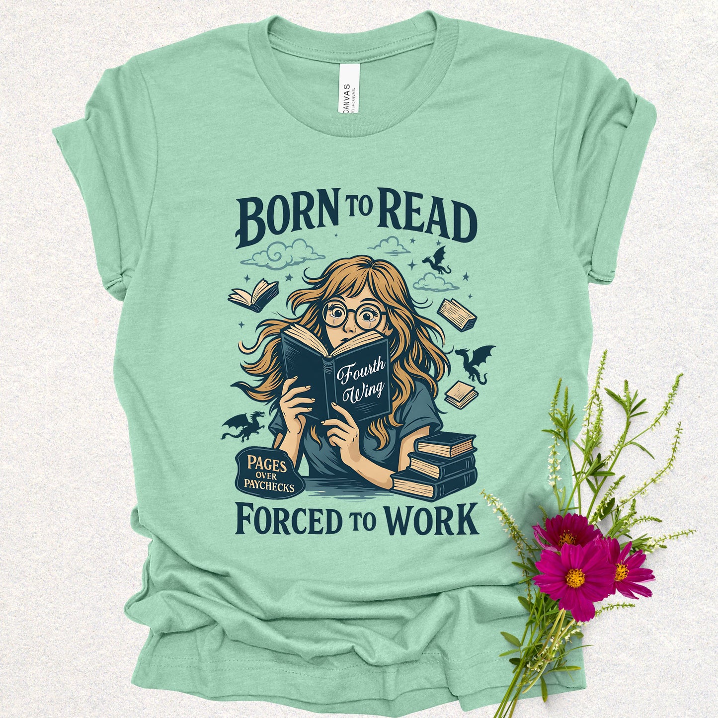 Born to Read Fourth Wing Tee