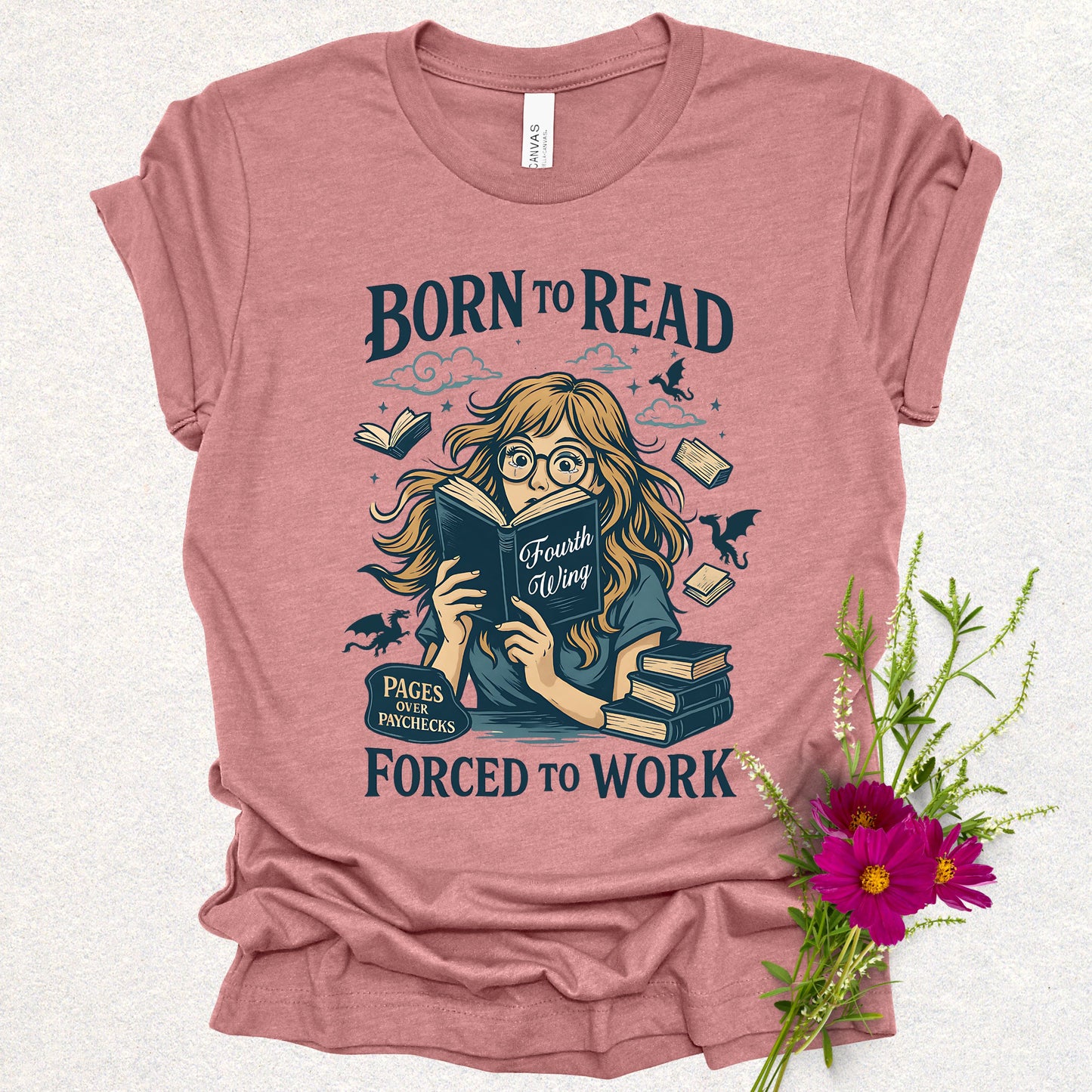 Born to Read Fourth Wing Tee