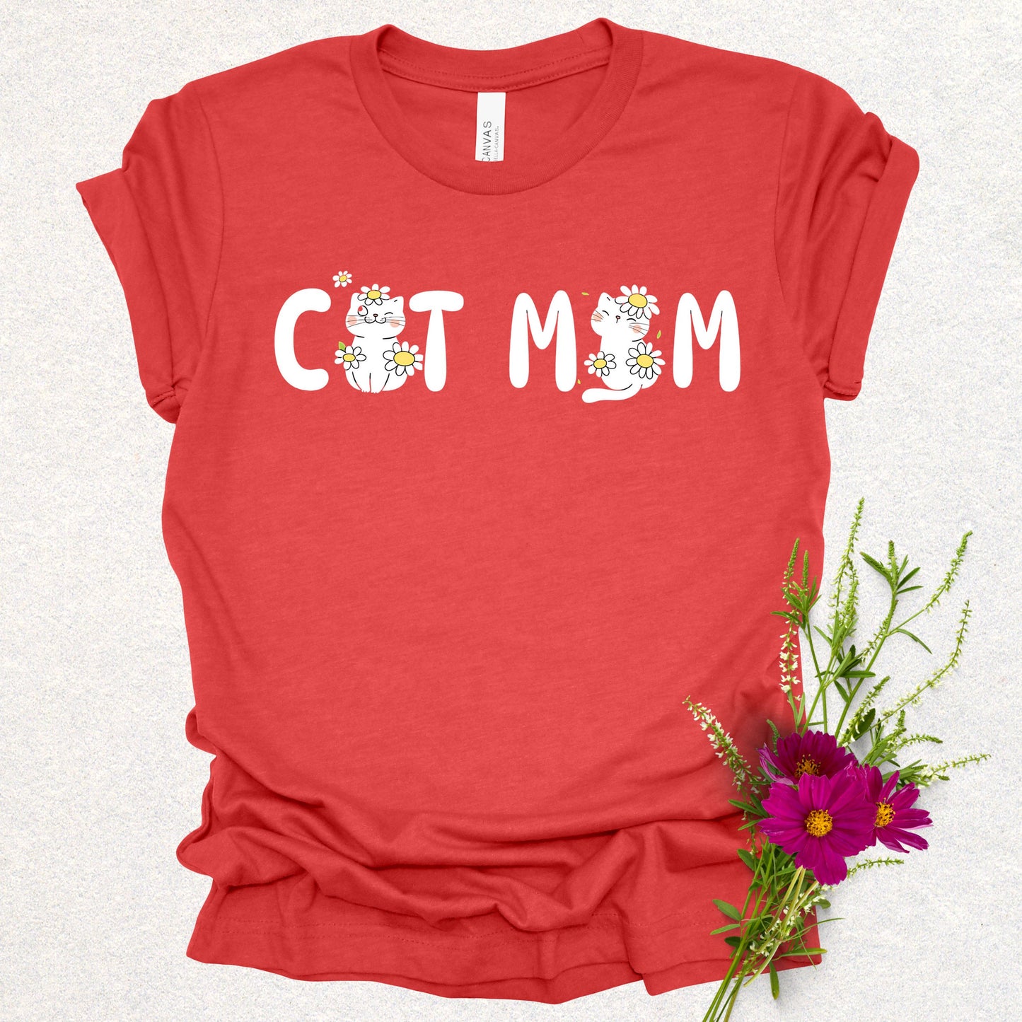Adorable Cat Mom Tee