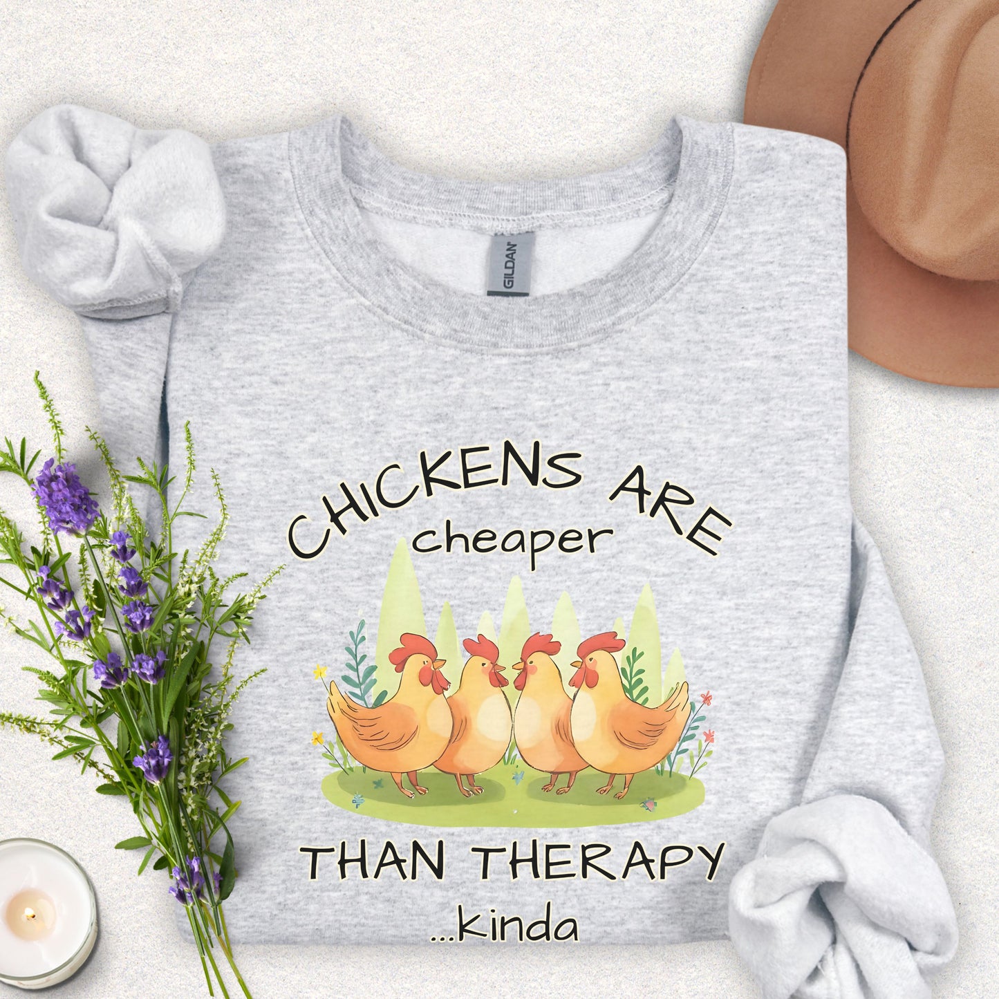 Chicken Therapy Crewneck Sweatshirt
