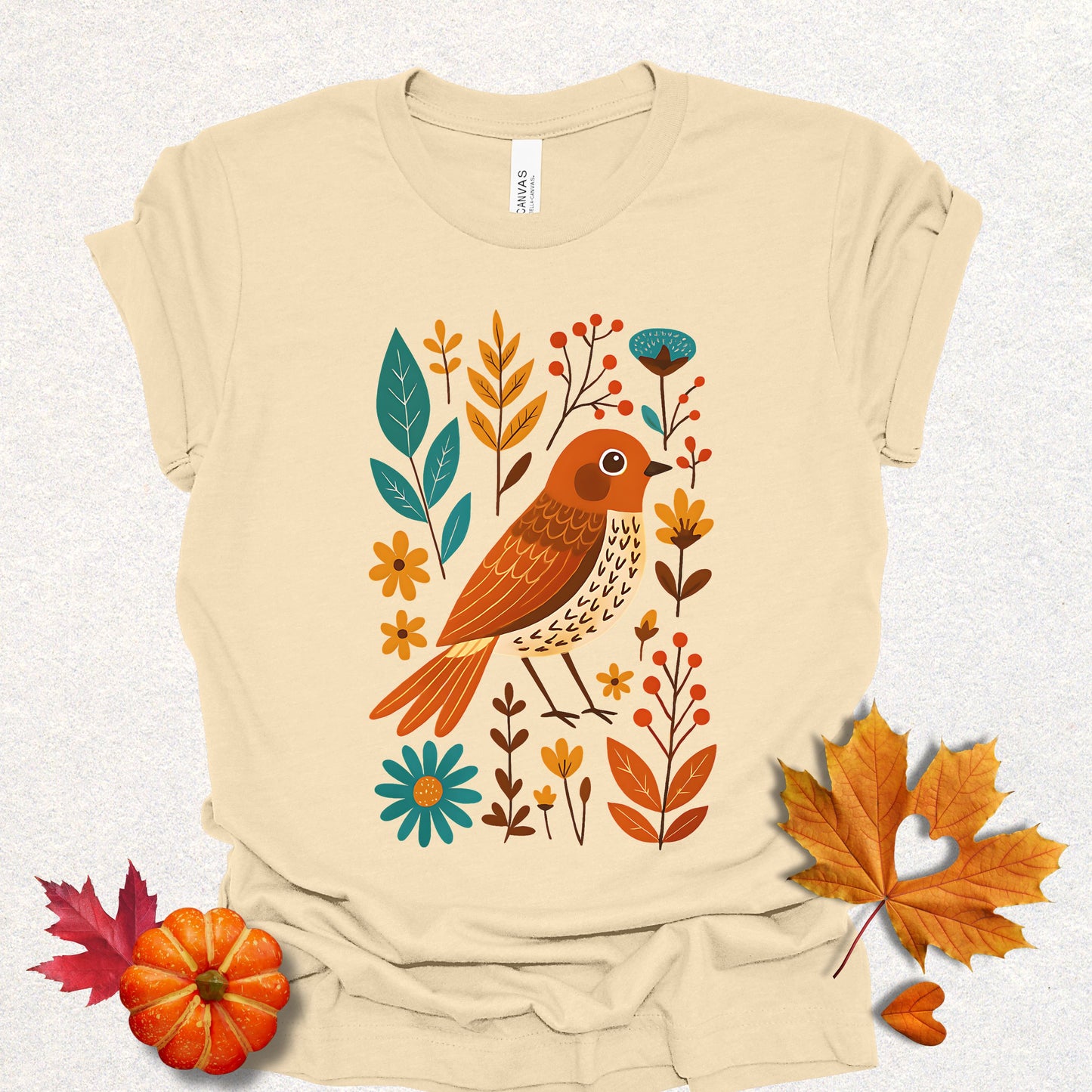 Folk Art Floral Bird Tee