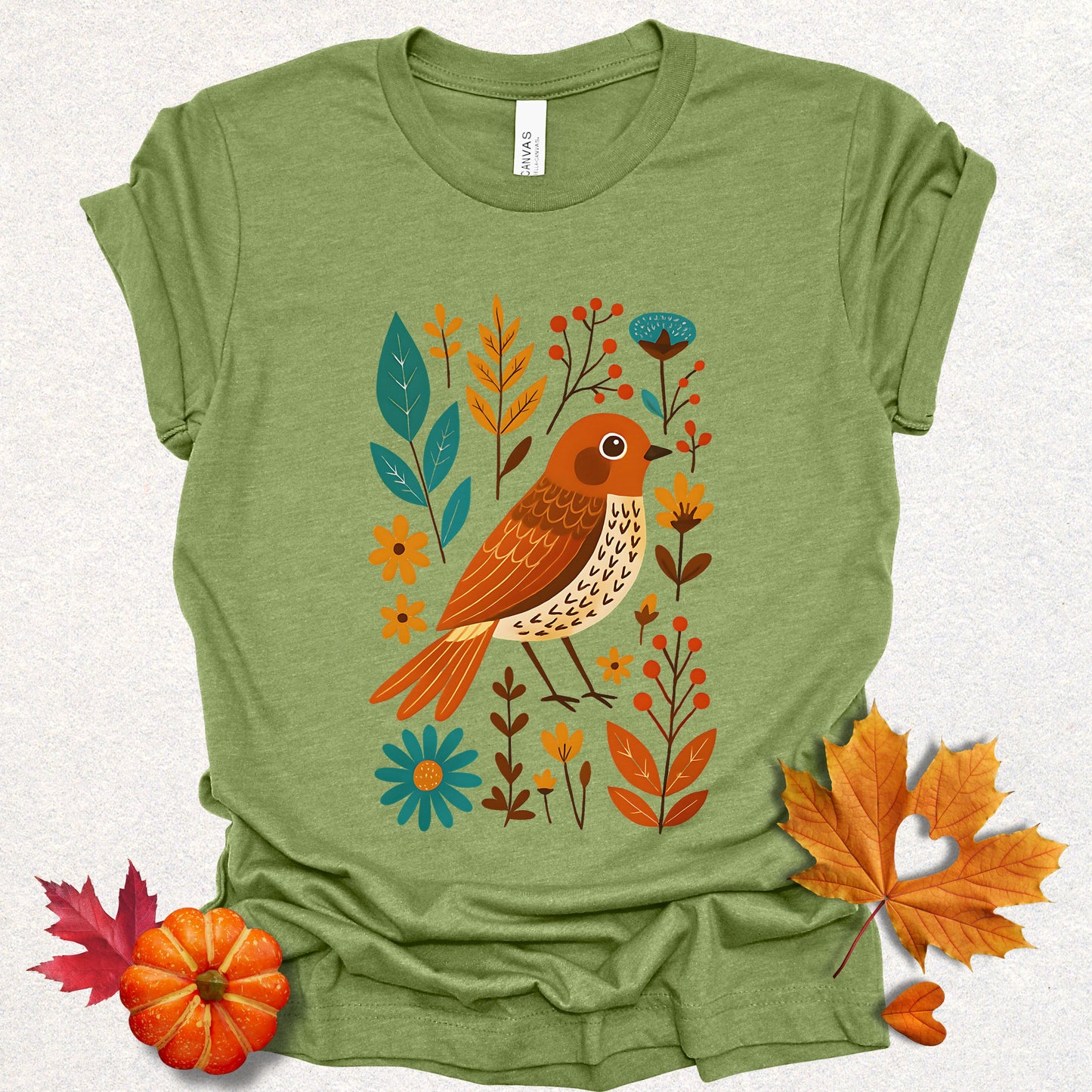 Folk Art Floral Bird Tee