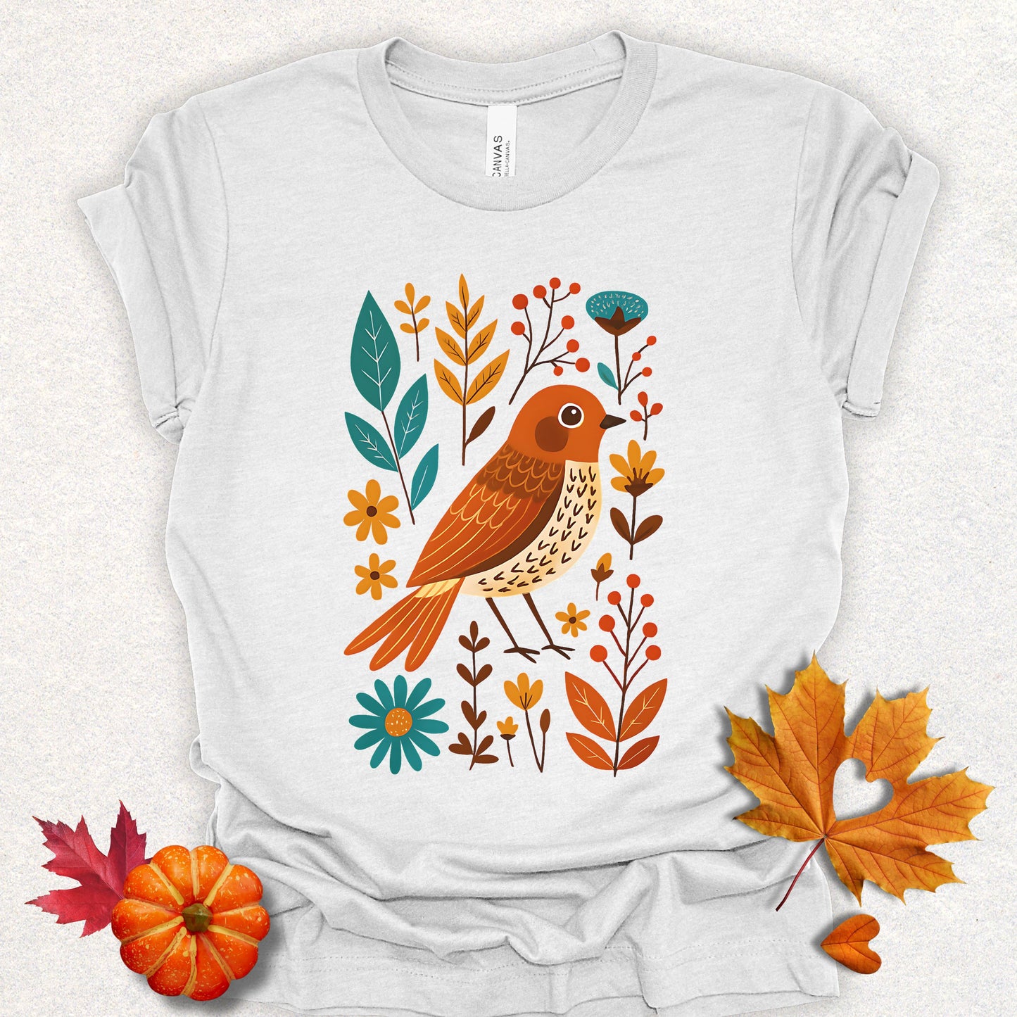 Folk Art Floral Bird Tee
