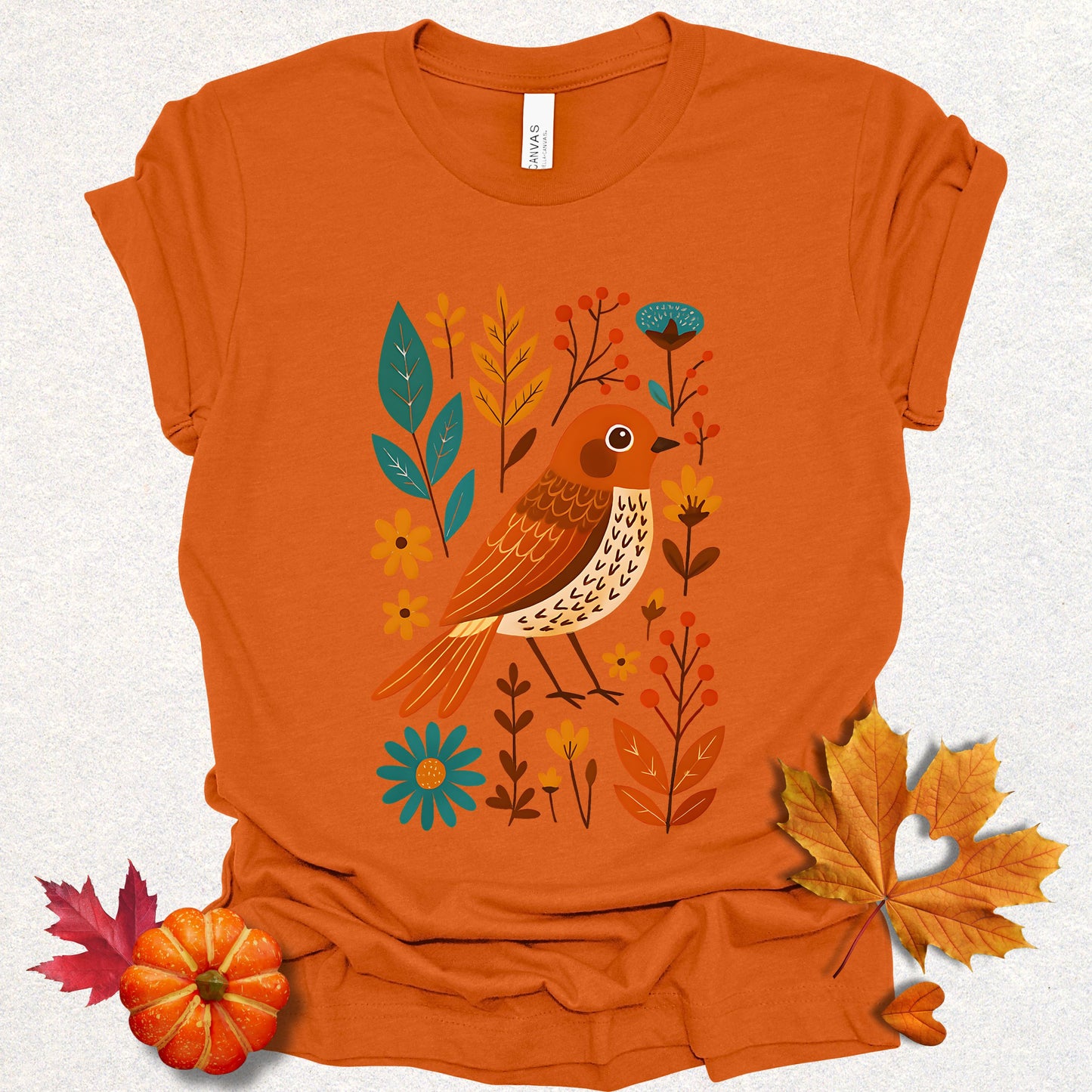 Folk Art Floral Bird Tee