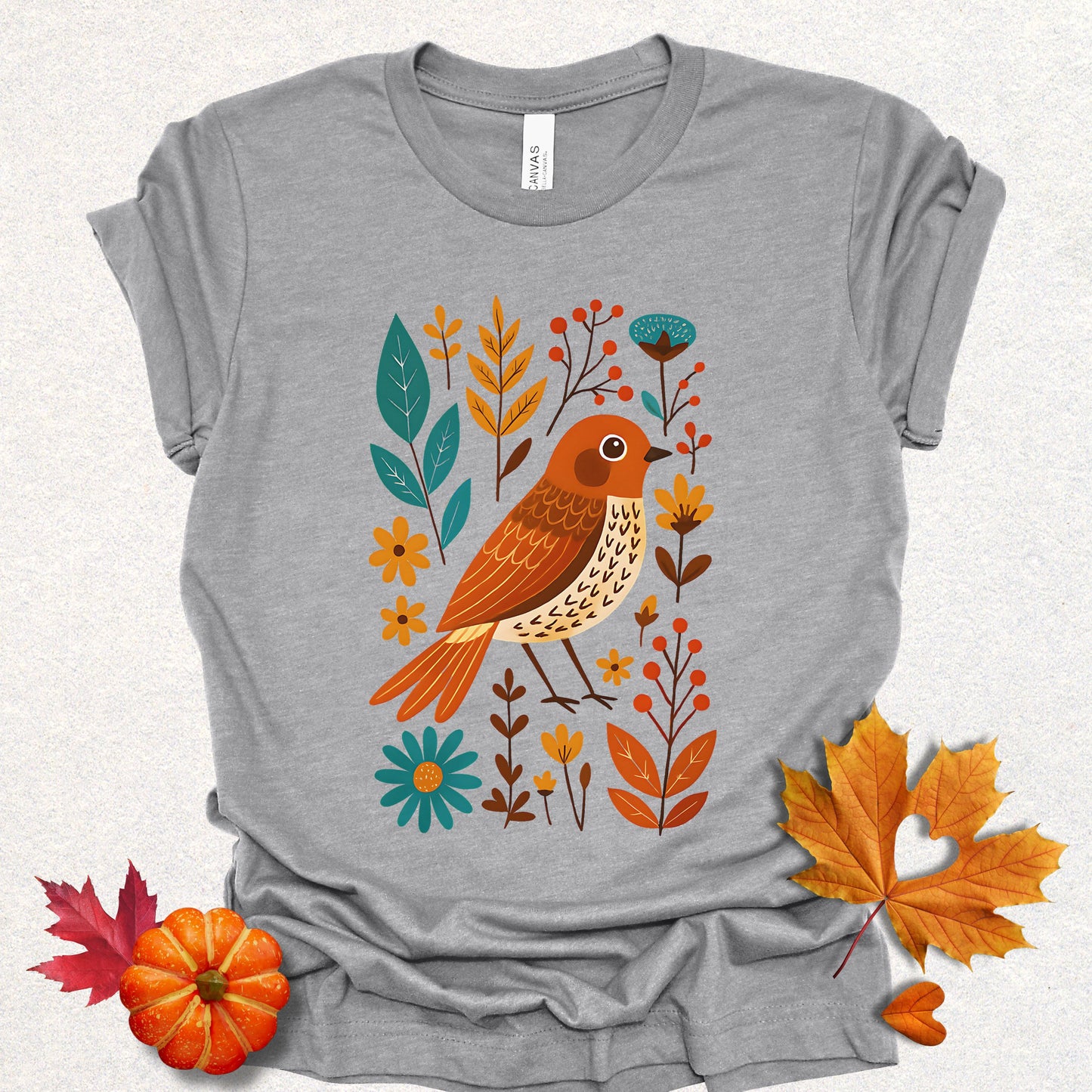 Folk Art Floral Bird Tee