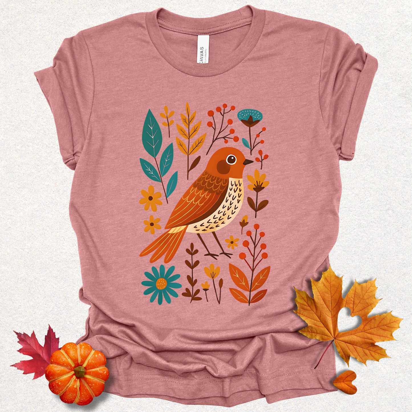 Folk Art Floral Bird Tee