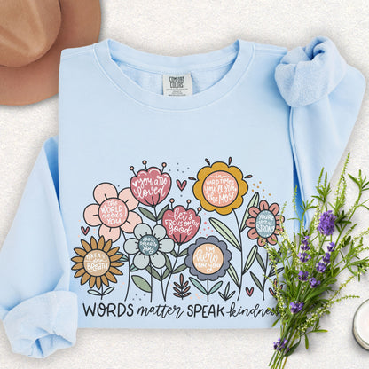 Floral Kindness Lightweight Sweatshirt