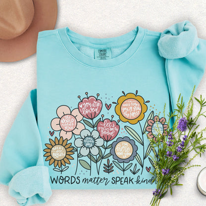 Floral Kindness Lightweight Sweatshirt