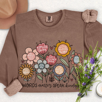 Floral Kindness Lightweight Sweatshirt