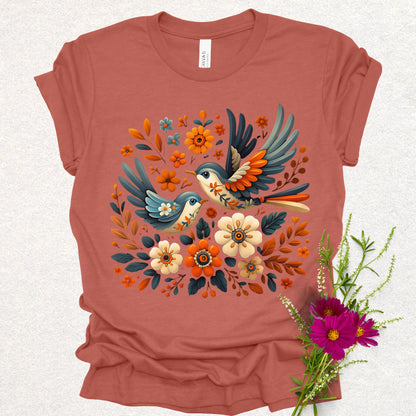 Songbirds in Bloom Cottagecore Tee