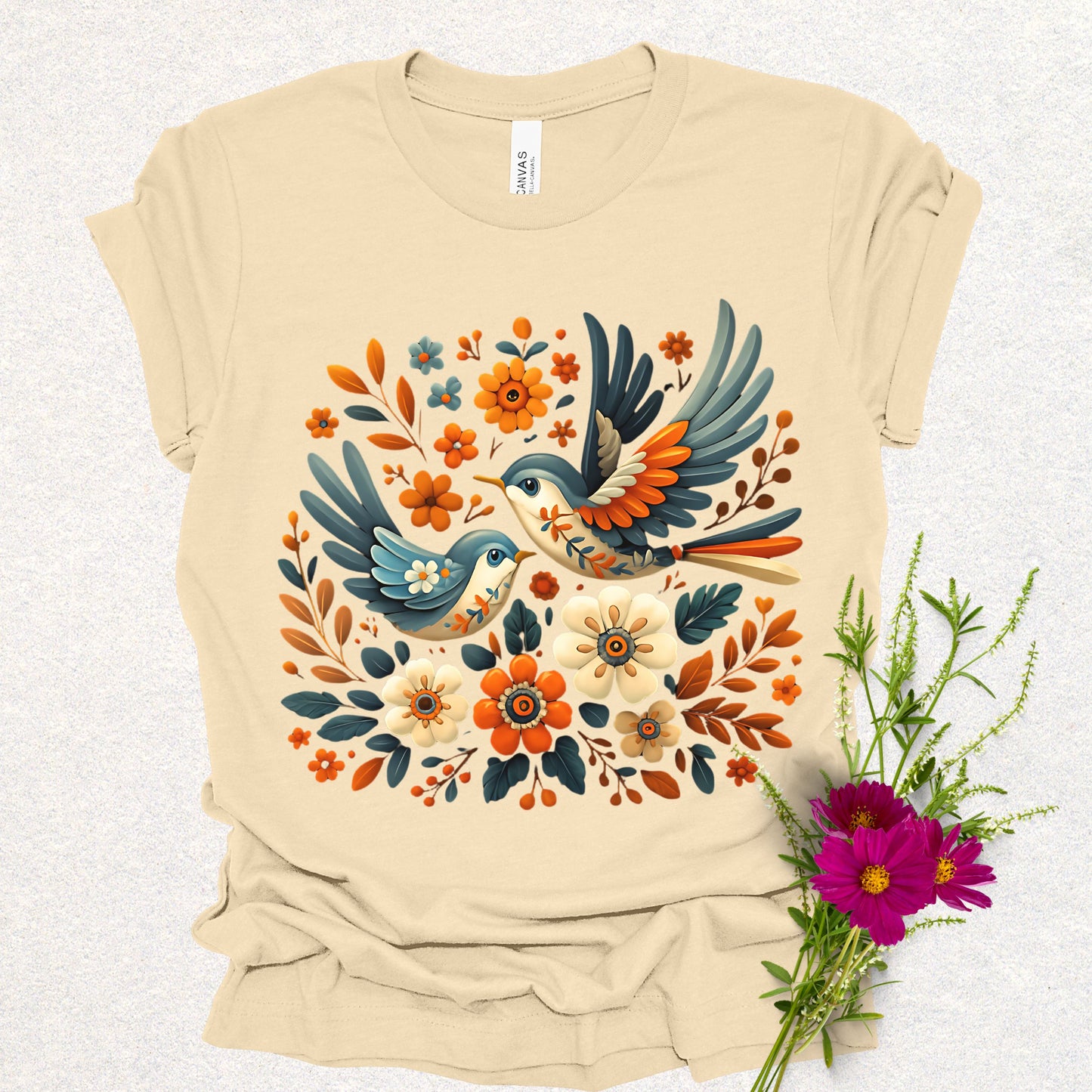 Songbirds in Bloom Cottagecore Tee