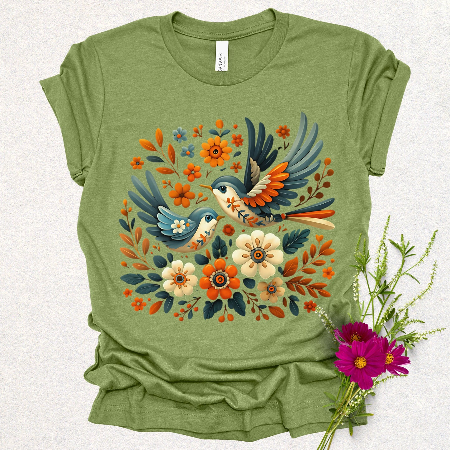 Songbirds in Bloom Cottagecore Tee