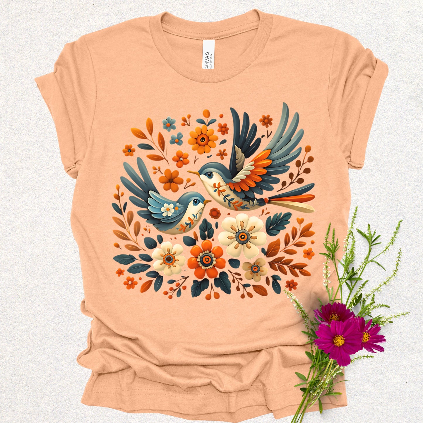 Songbirds in Bloom Cottagecore Tee
