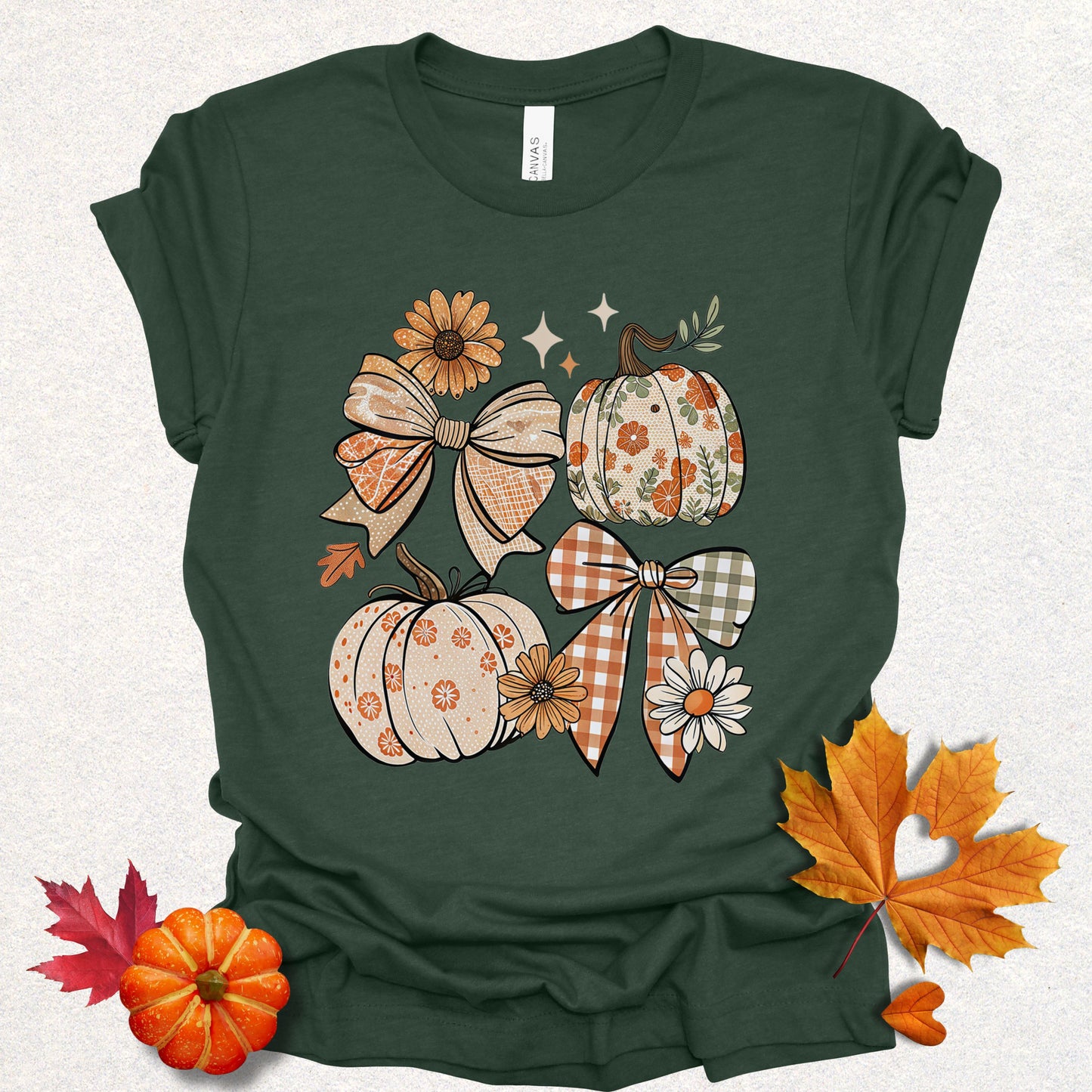 Floral Fall Pumpkin Tee