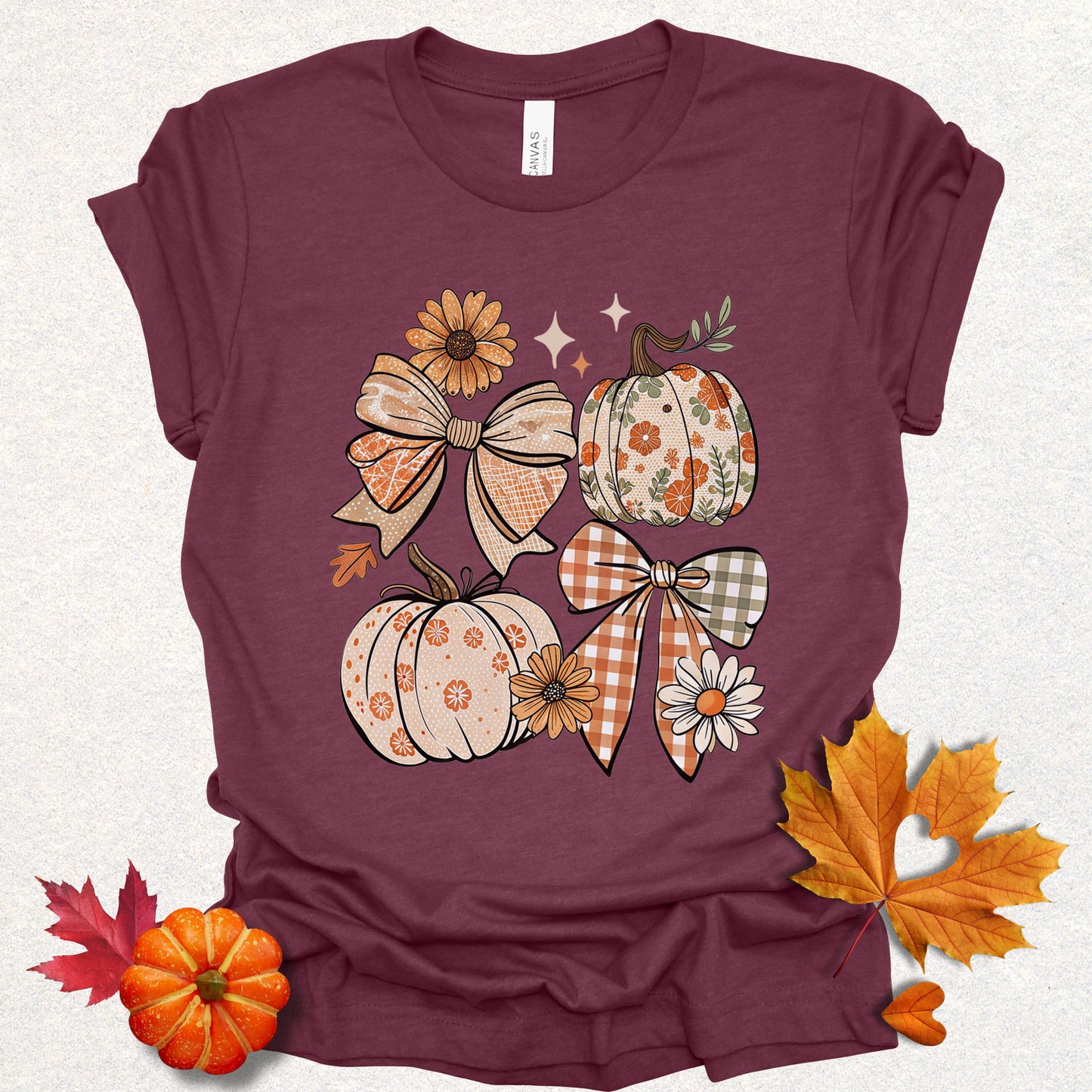 Floral Fall Pumpkin Tee