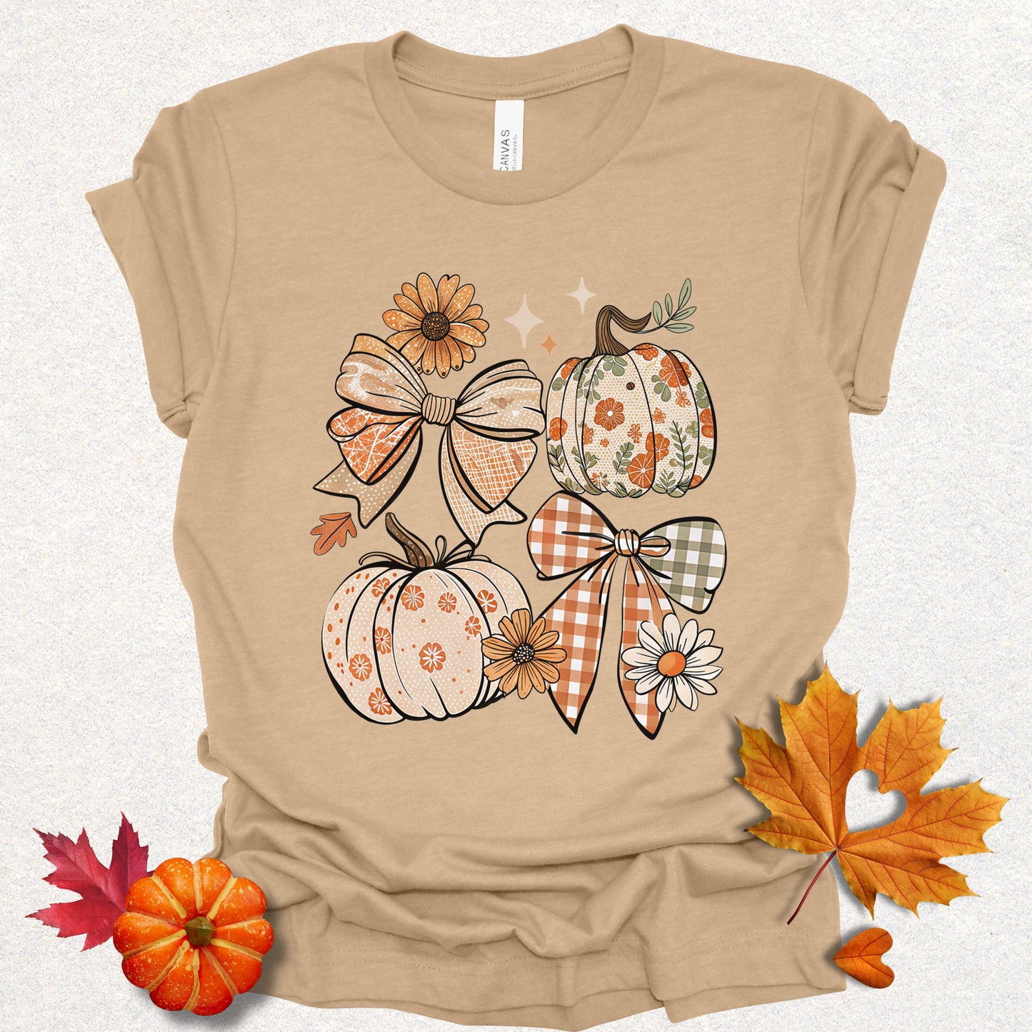 Floral Fall Pumpkin Tee