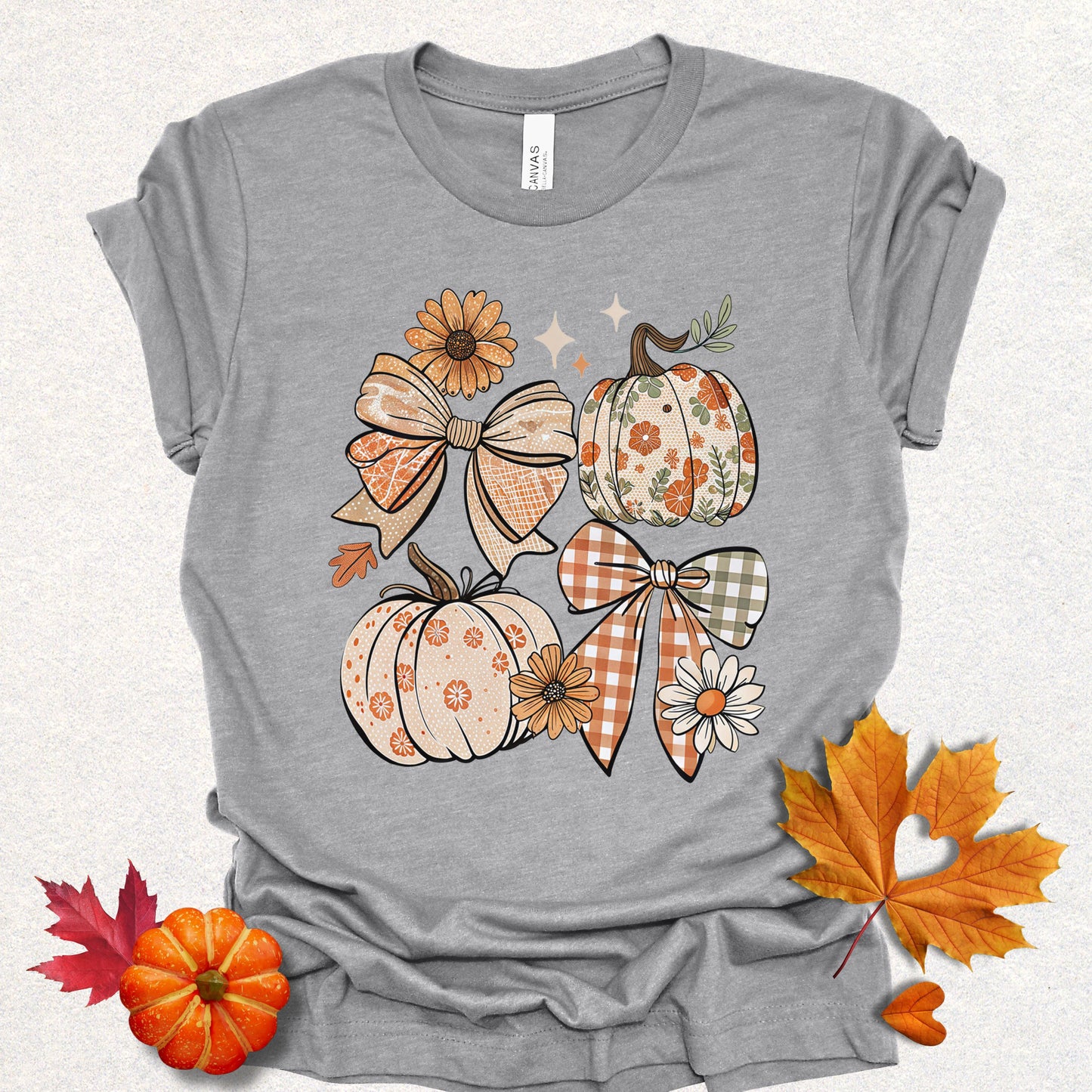 Floral Fall Pumpkin Tee