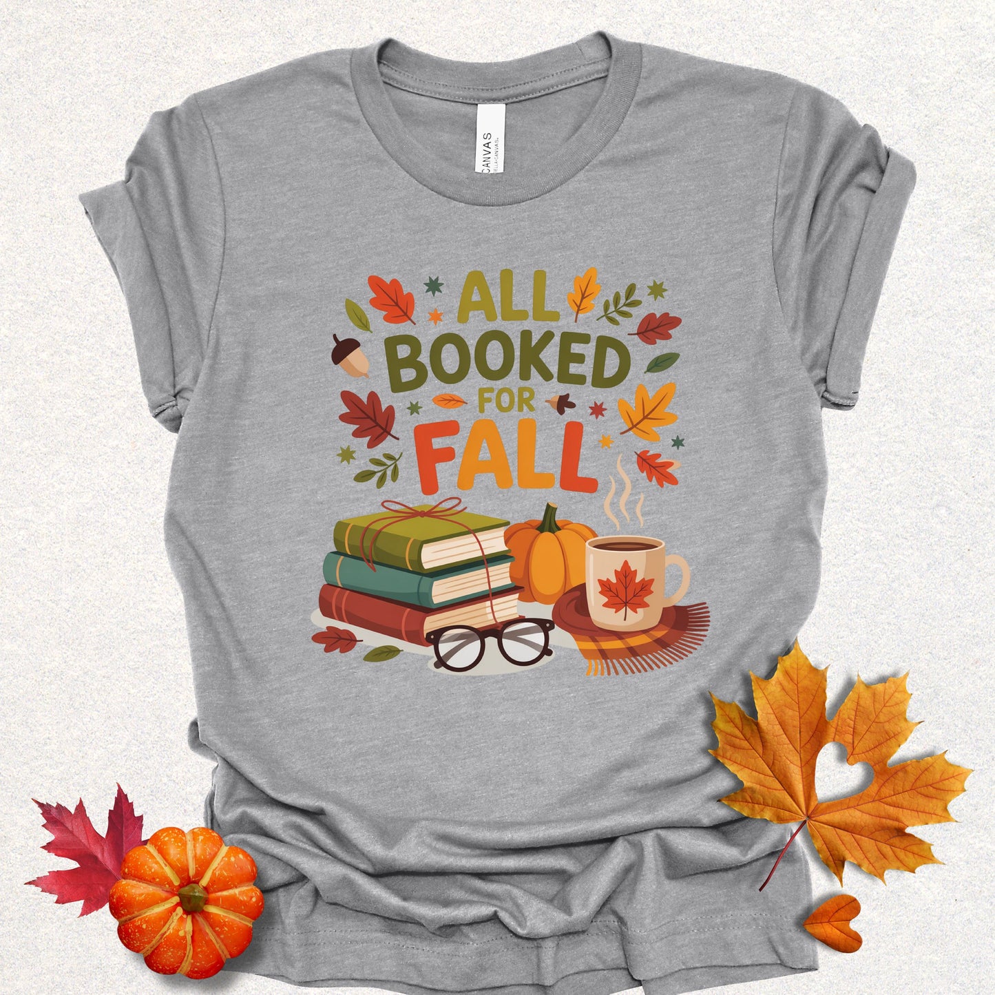 All Booked Cozy Fall Book Lover Tee